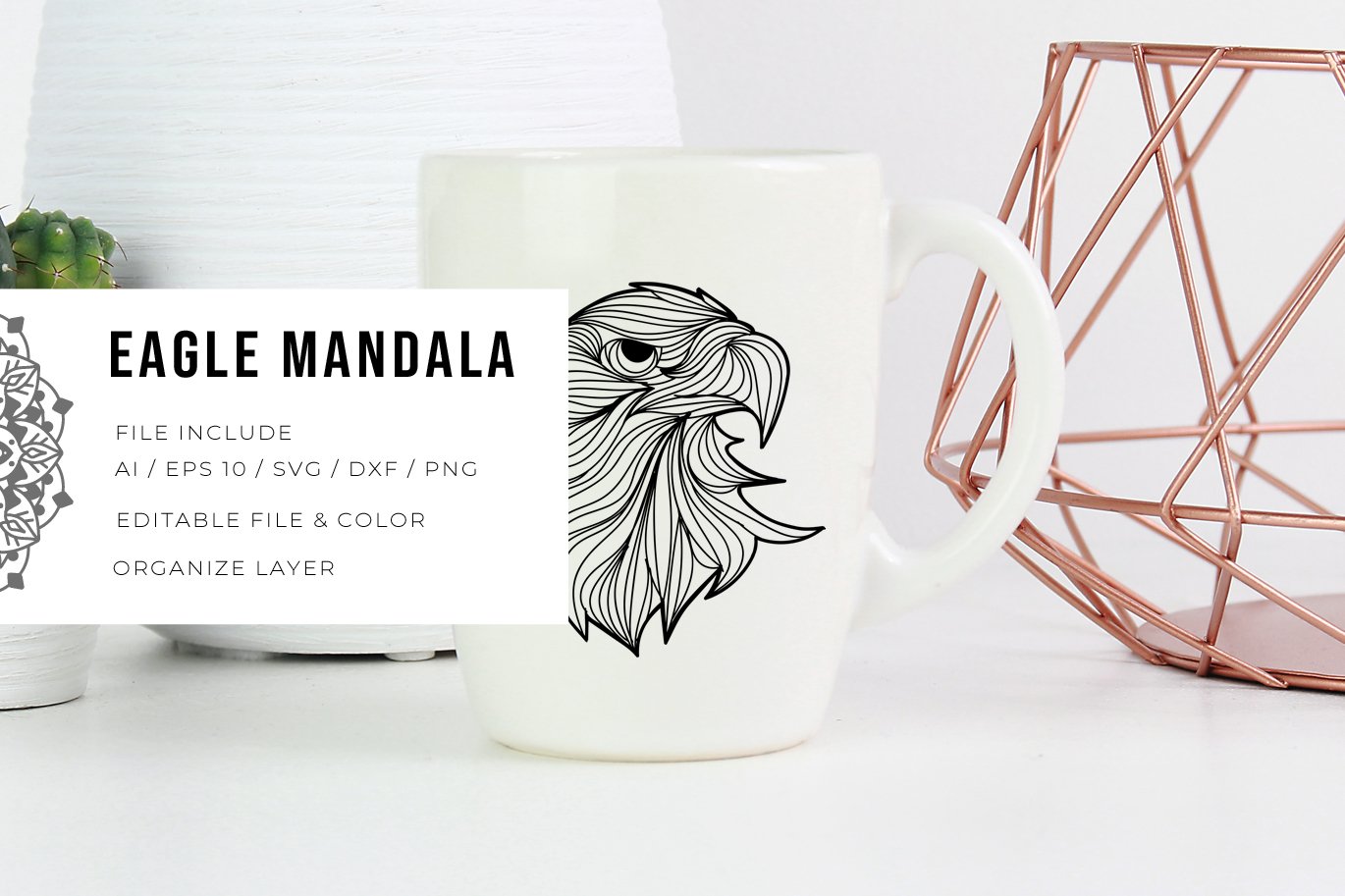 Eagle Mandala | SVG (885535) | Cut Files | Design Bundles
