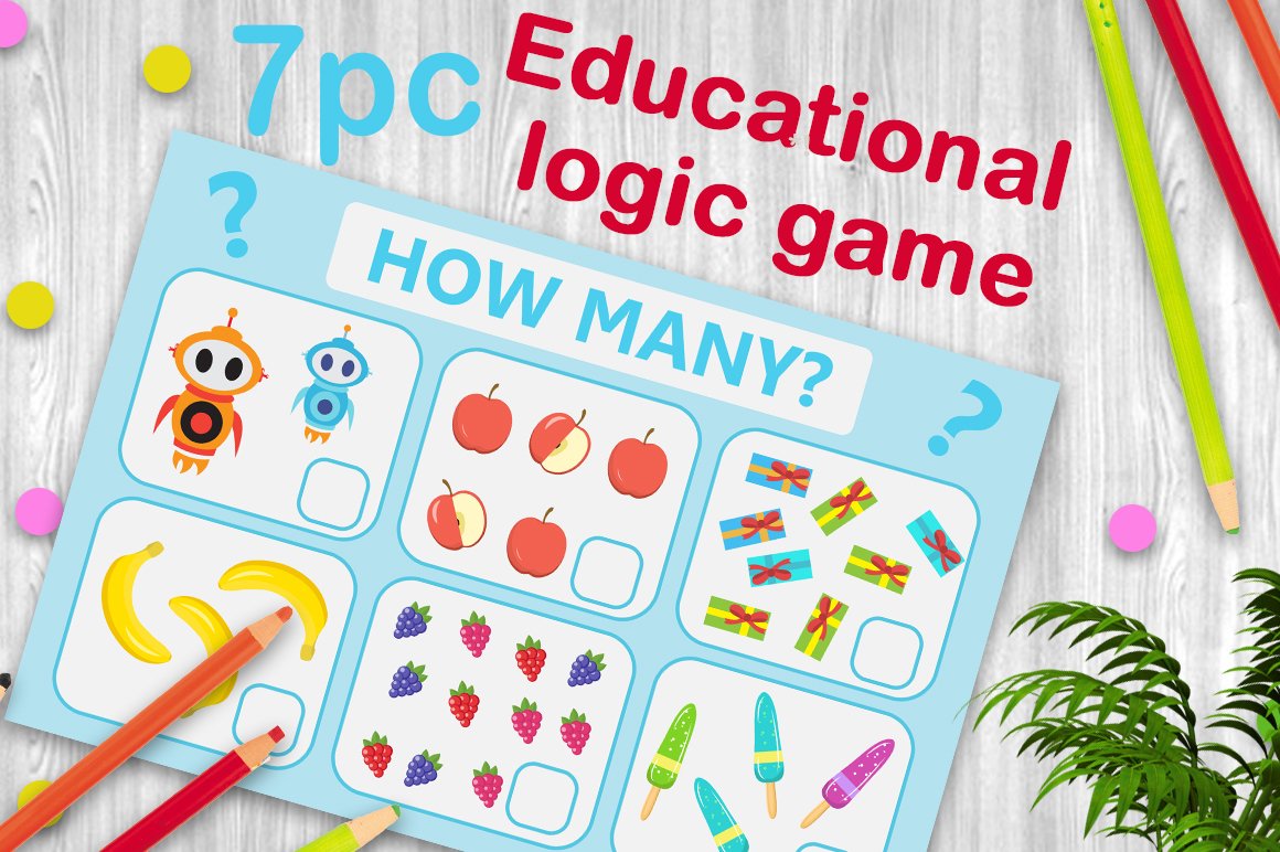 Educational logic game (650168) Illustrations Design Bundles