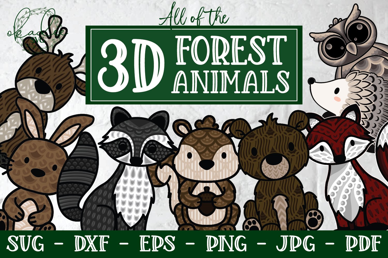 svg dxf forest animal Boho fox plotter file