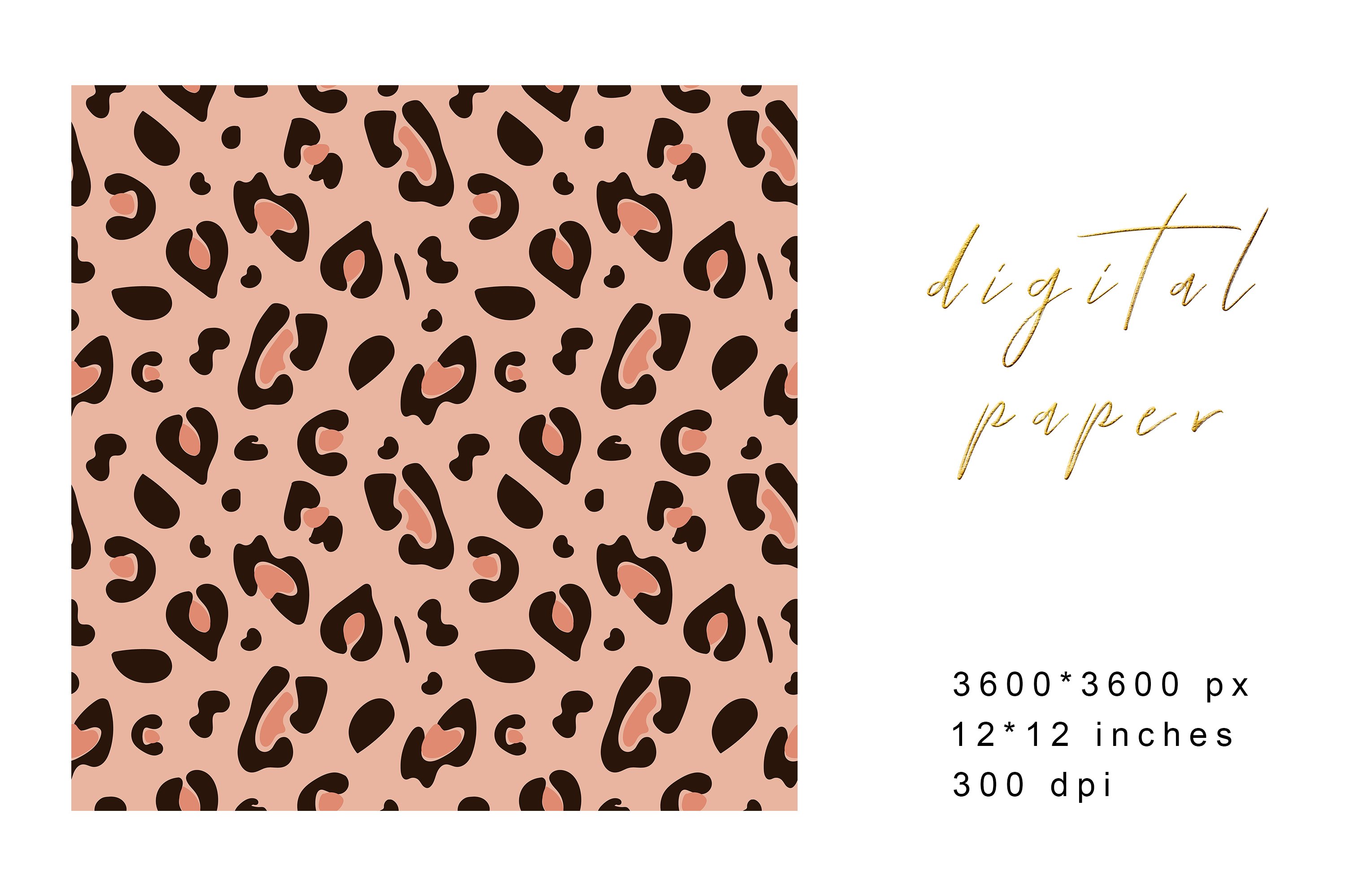 Leopard Animal Print Digital Paper. Leopard Seamless Pattern (1141012) Papers Design Bundles