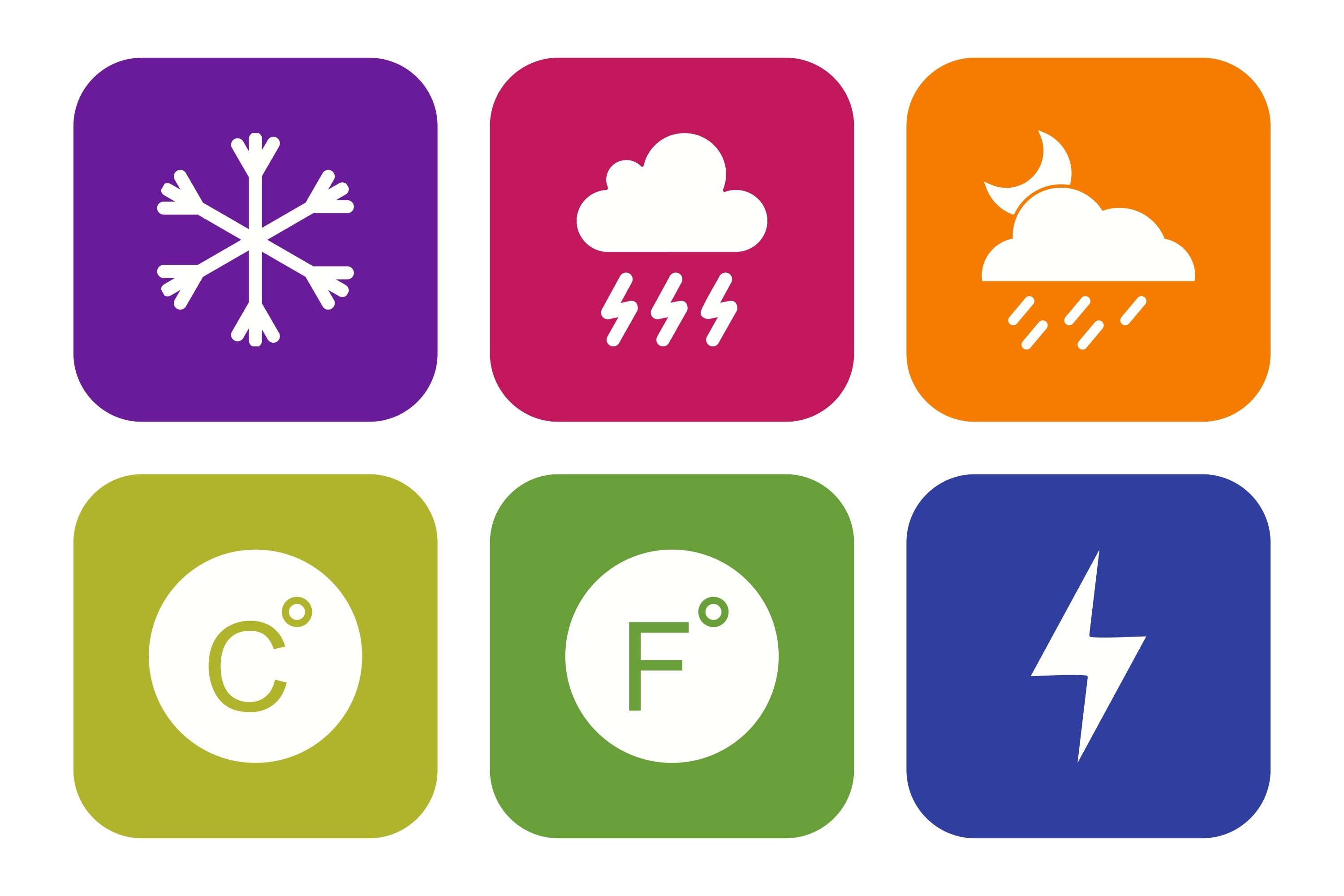 Set Of Weather And Season Icons (458646) Icons Design Bundles