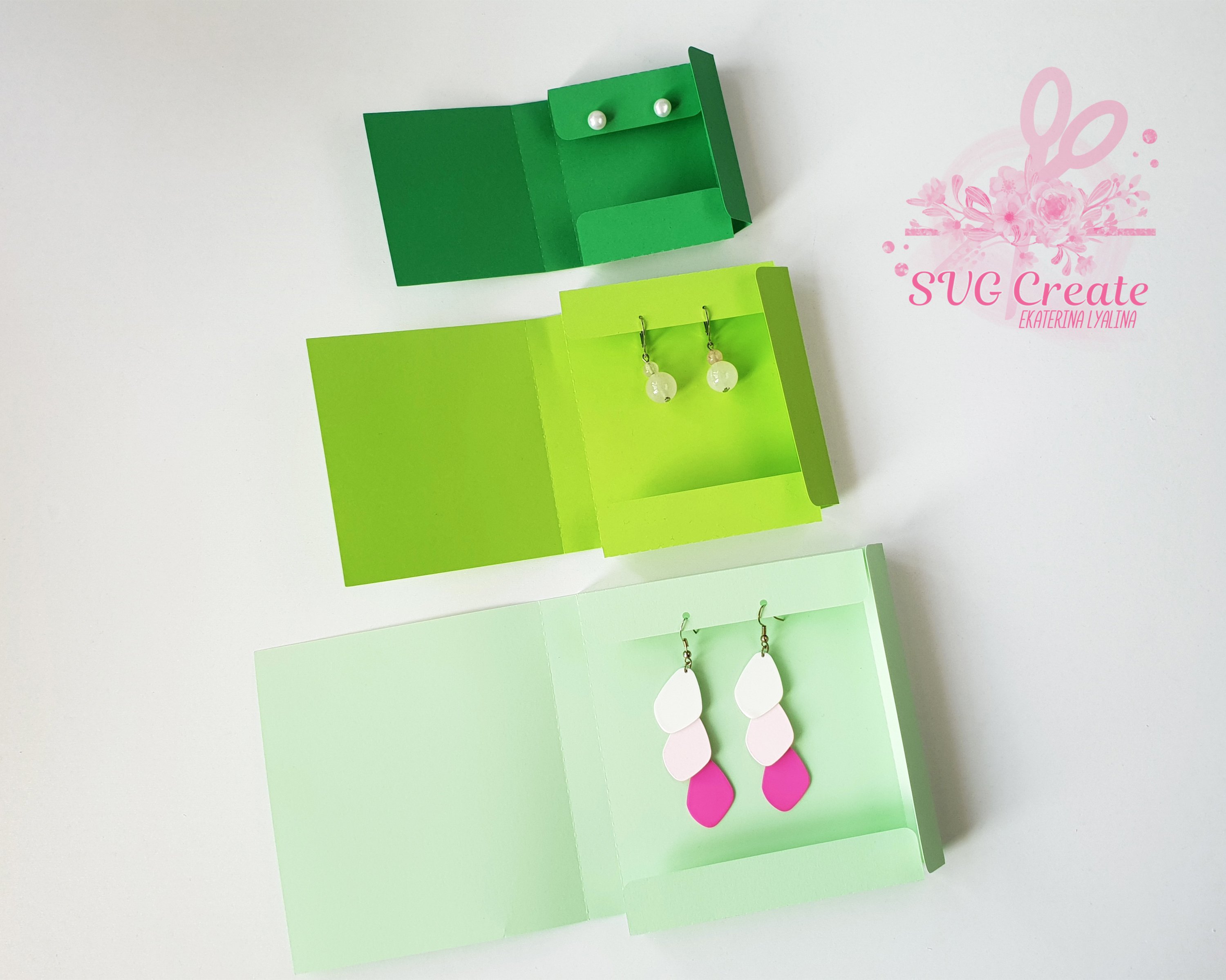 Earring card, earring display, earring organizer, svg box (218186