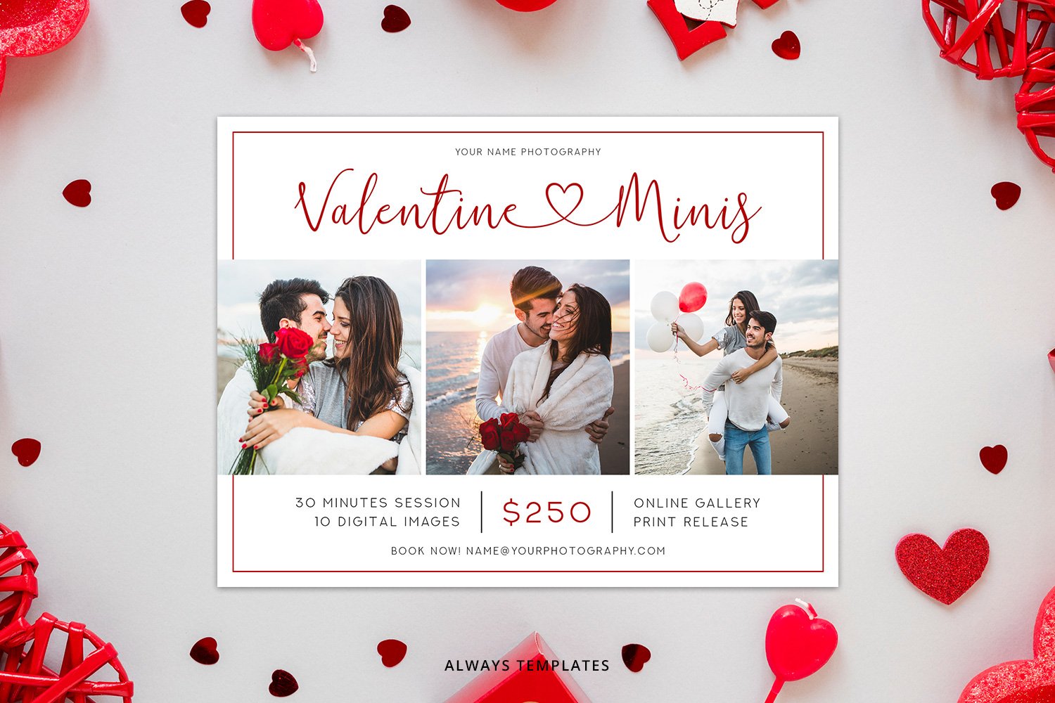 Valentine's Day Photography Mini Session Template (424333)