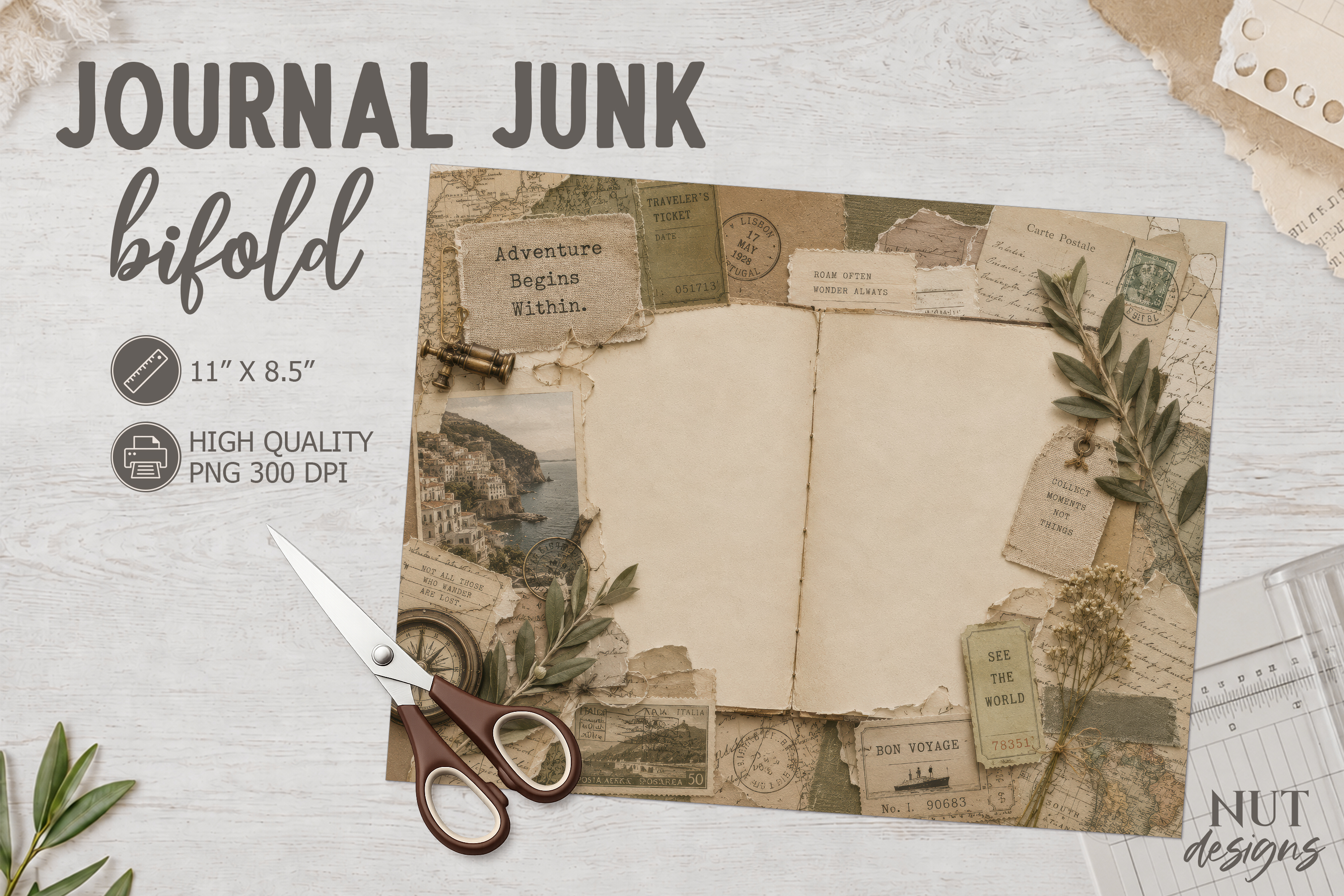 junkjournal【エフェメール】 Digital paper