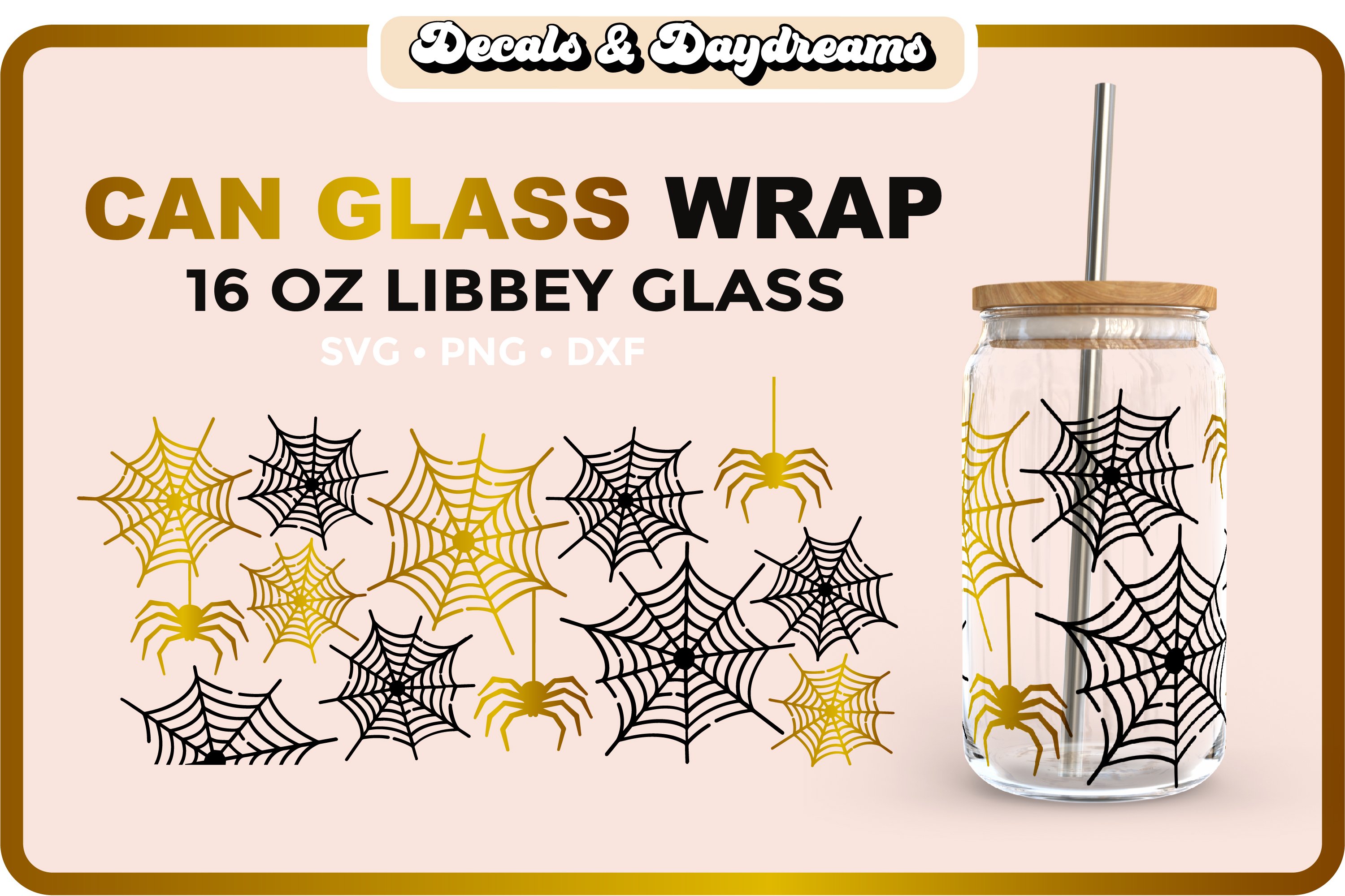 Embellishments Libbey glass svg bundle Can glass wrap Halloween Beer ...