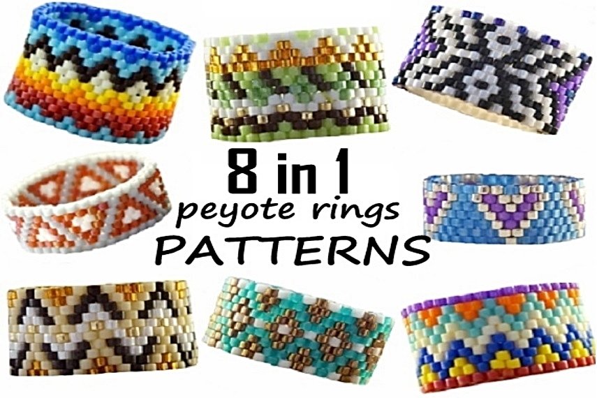 Peyote Seed Bead Ring Patterns Beading Beaded (2080138)