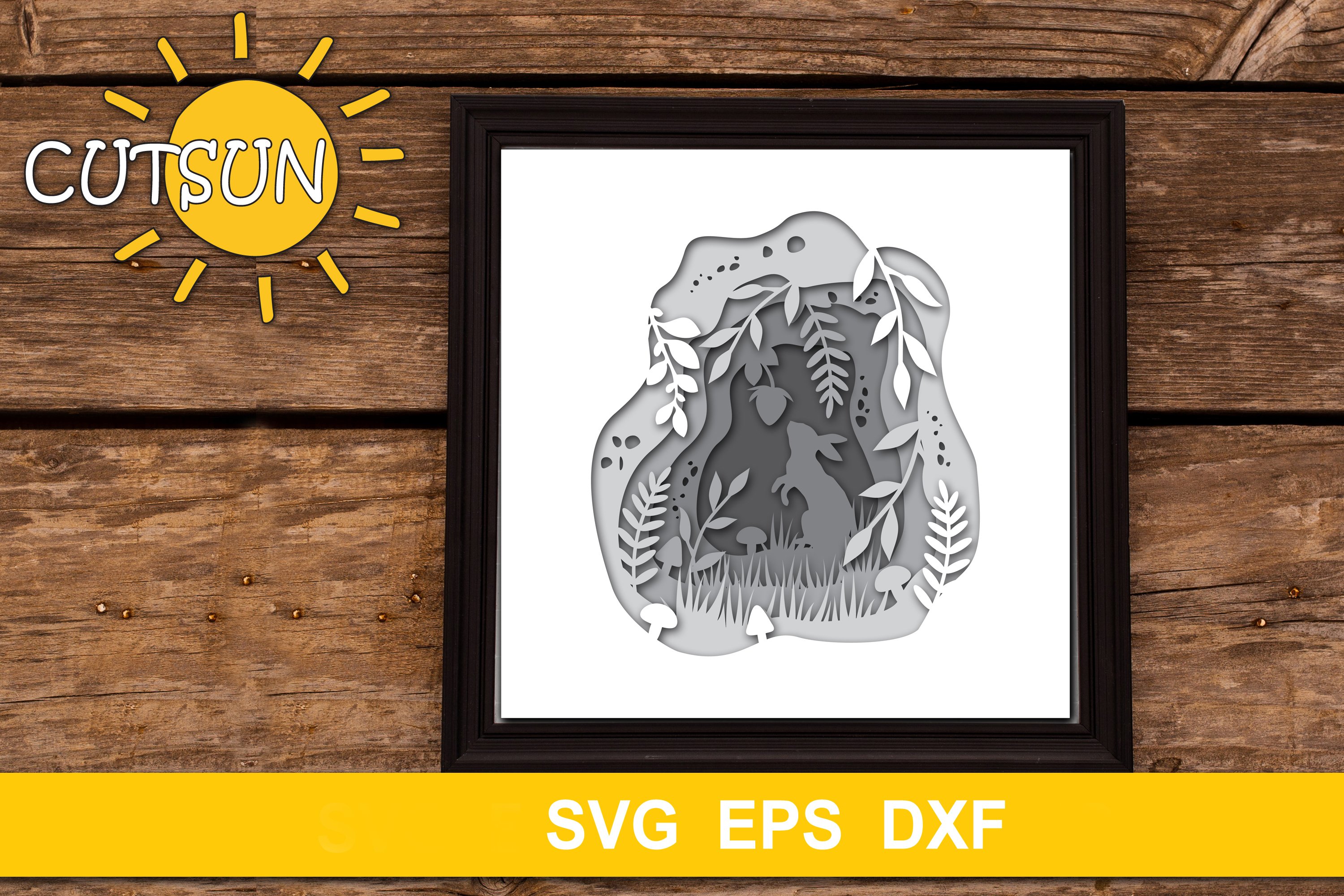 Bunny Light box SVG (520904) Cut Files Design Bundles