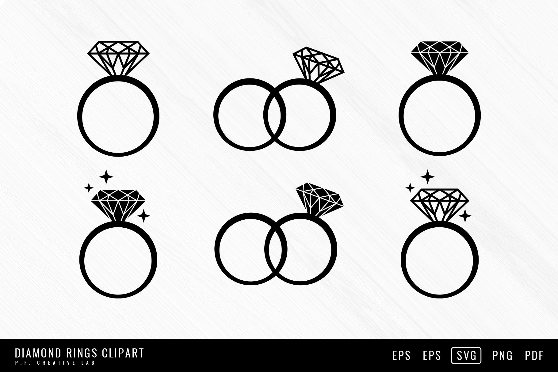 Diamond Ring Outline Clipart