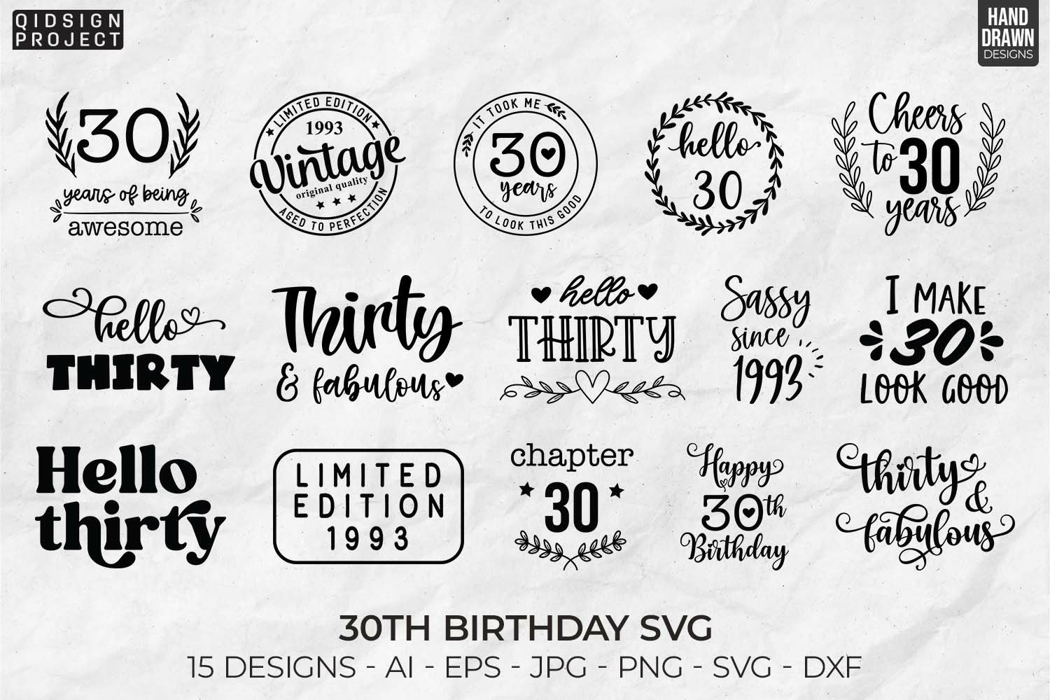 30Th Birthday Svg Bundle, 30th Birthday SVG, Hello 30 Svg