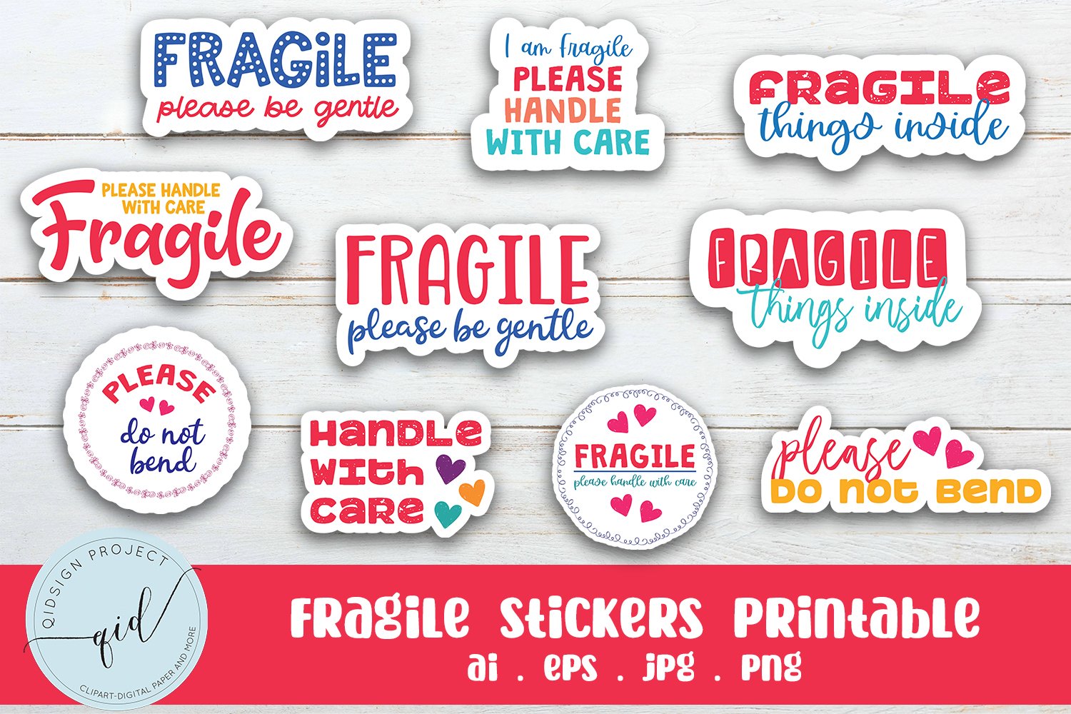 Premium Vector  Fragile, please handle with care, thank you