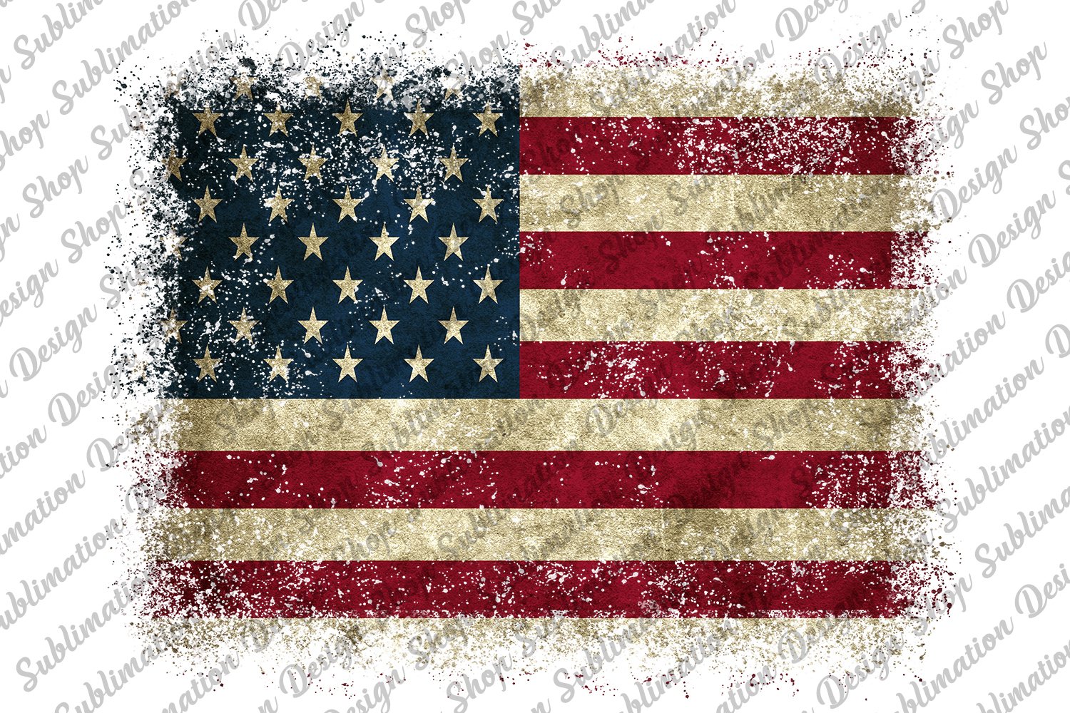 American Flag Background Sublimation, image size:1500x1000