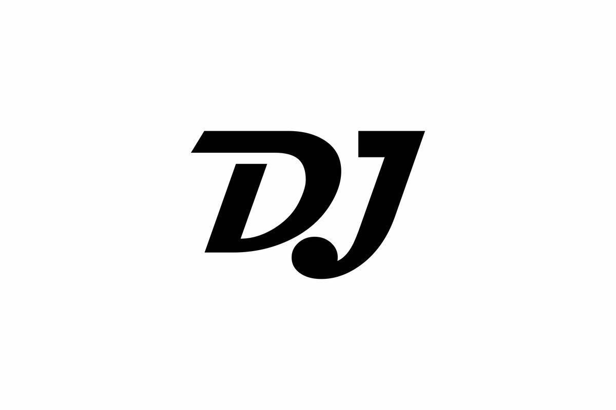 DJ logo design vector template (3719376), image size:1200x800