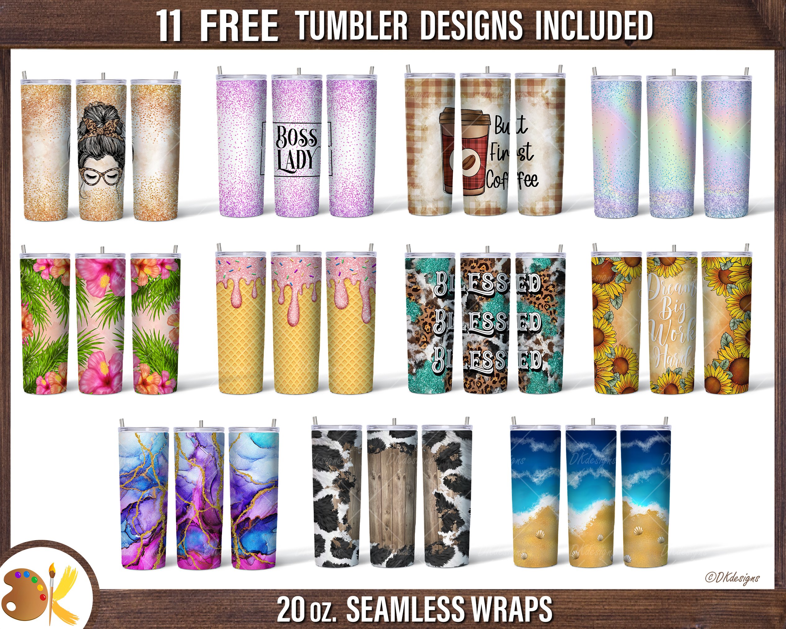 Spring Tumbler Sublimation, 20 oz Skinny Tumbler (2395893)