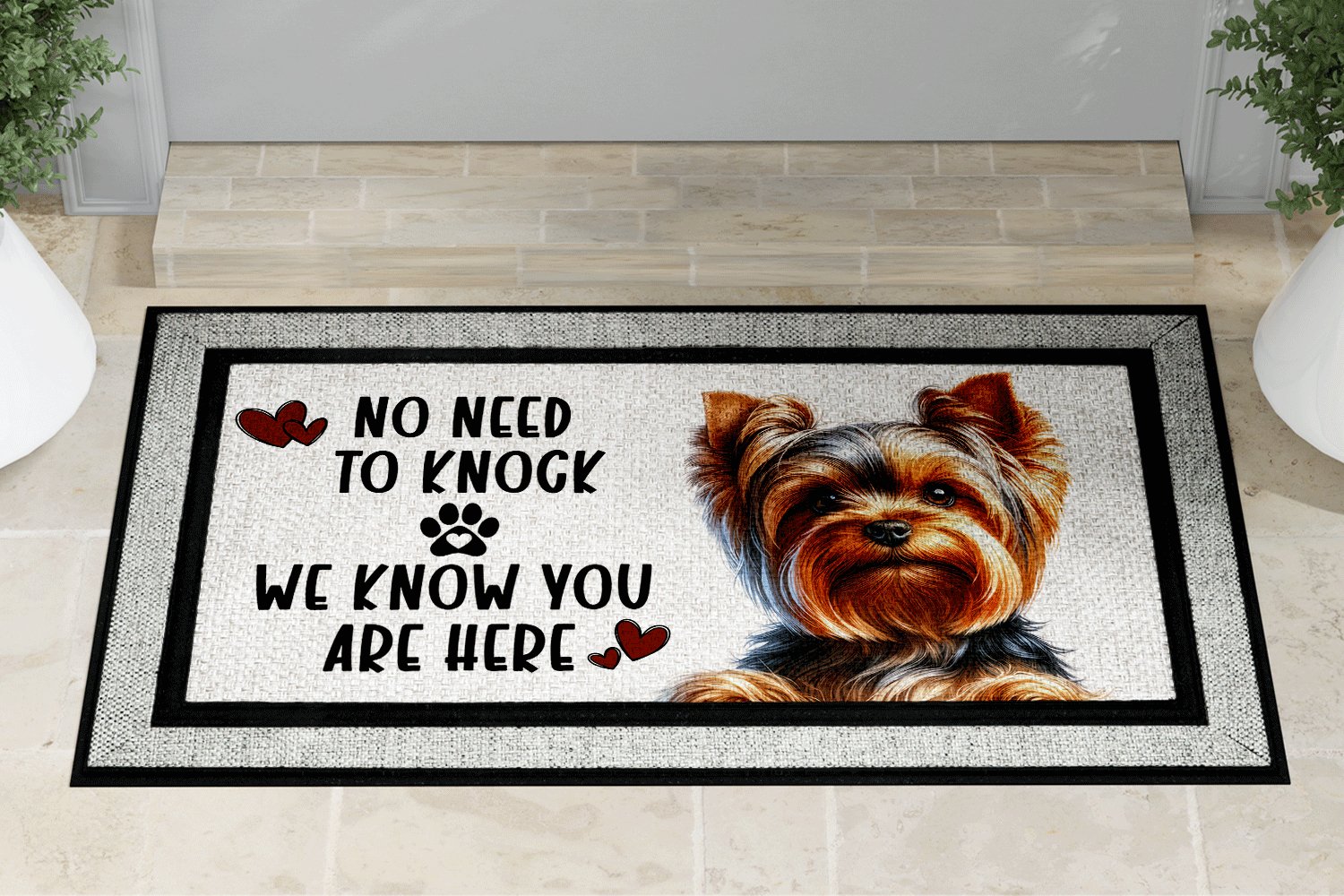 Welcome Horse Flowers Door Mat Sublimation