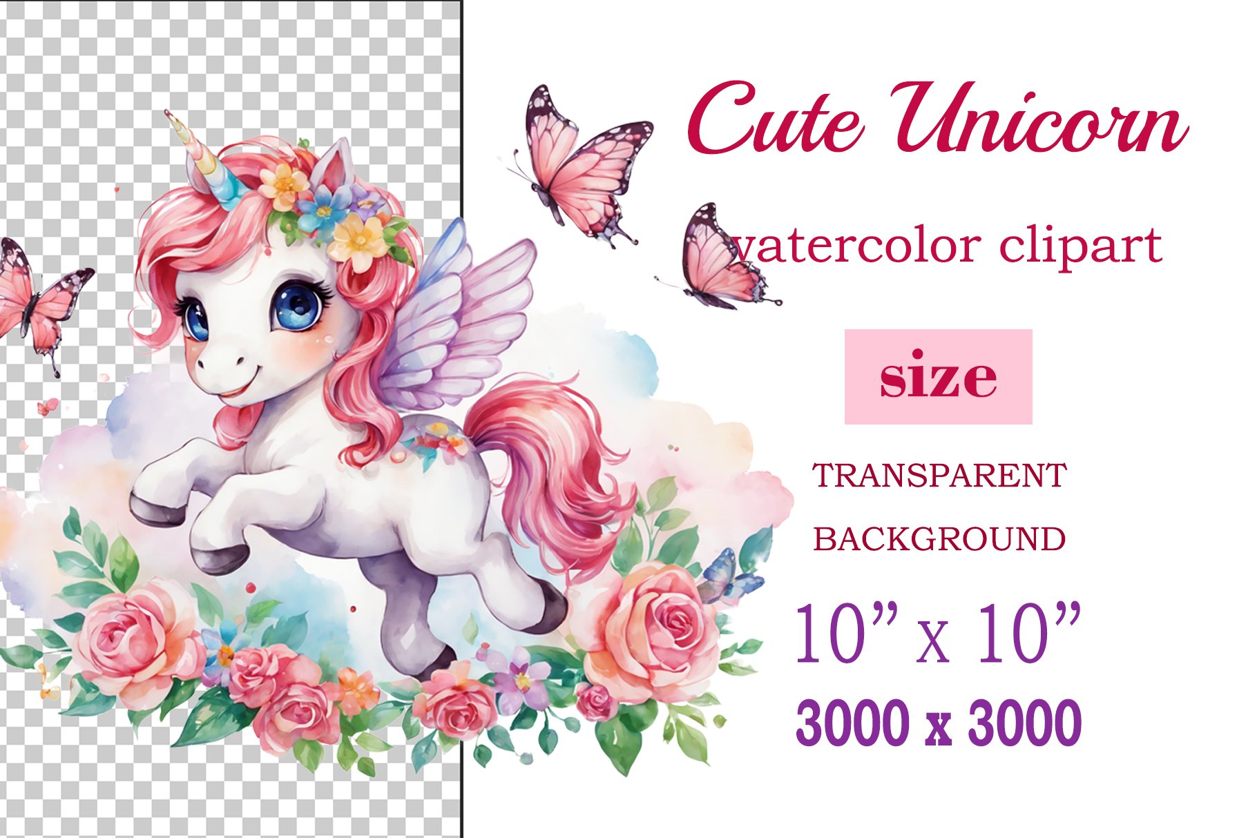 Pink Unicorn Clipart Pink unicorn clipart
