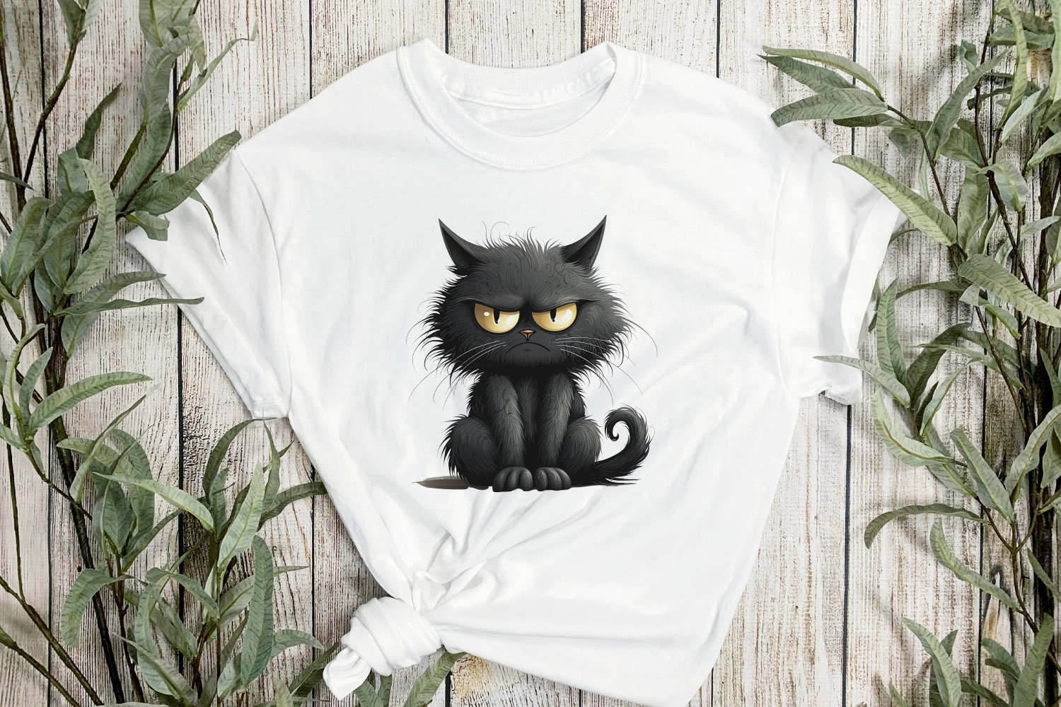 Funny Black Cat Sublimation Clipart (2786881)