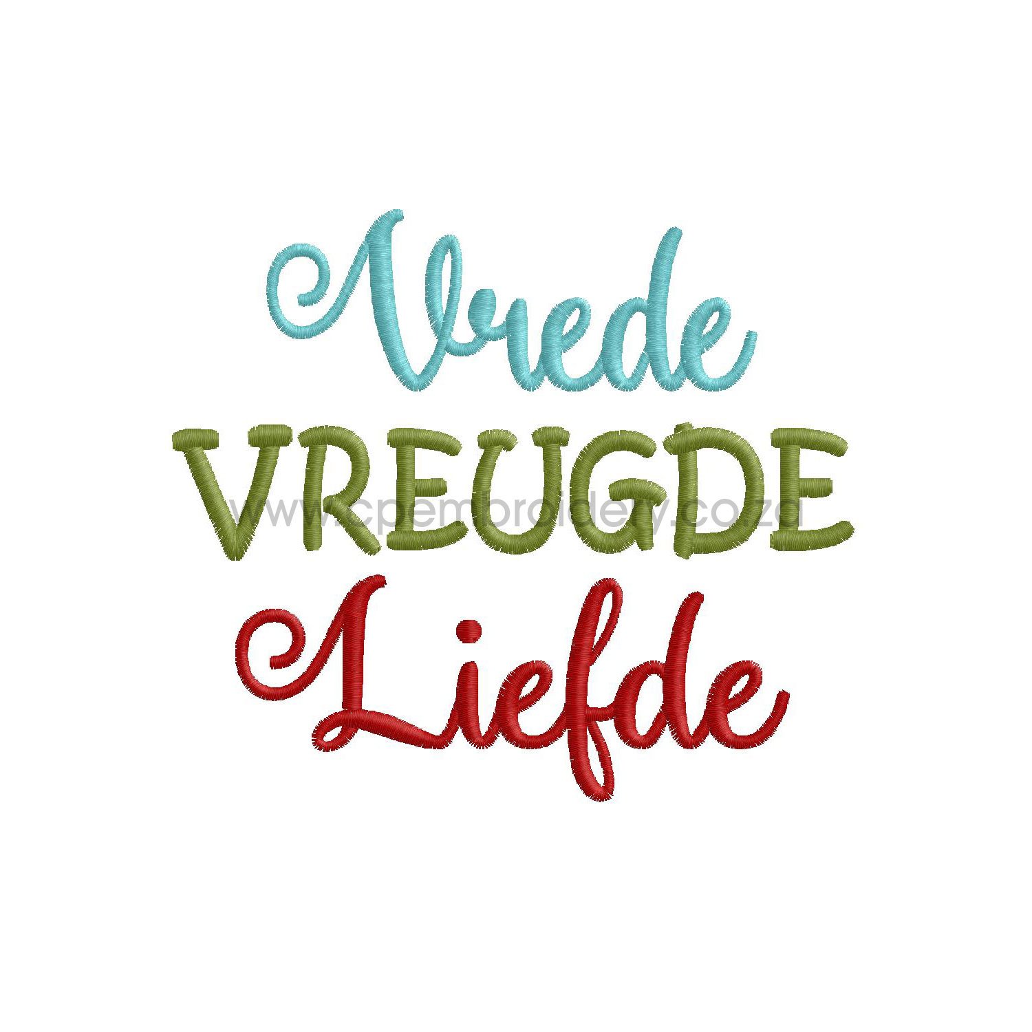Afrikaans Words Embroidery Design (391295) Designs Design Bundles
