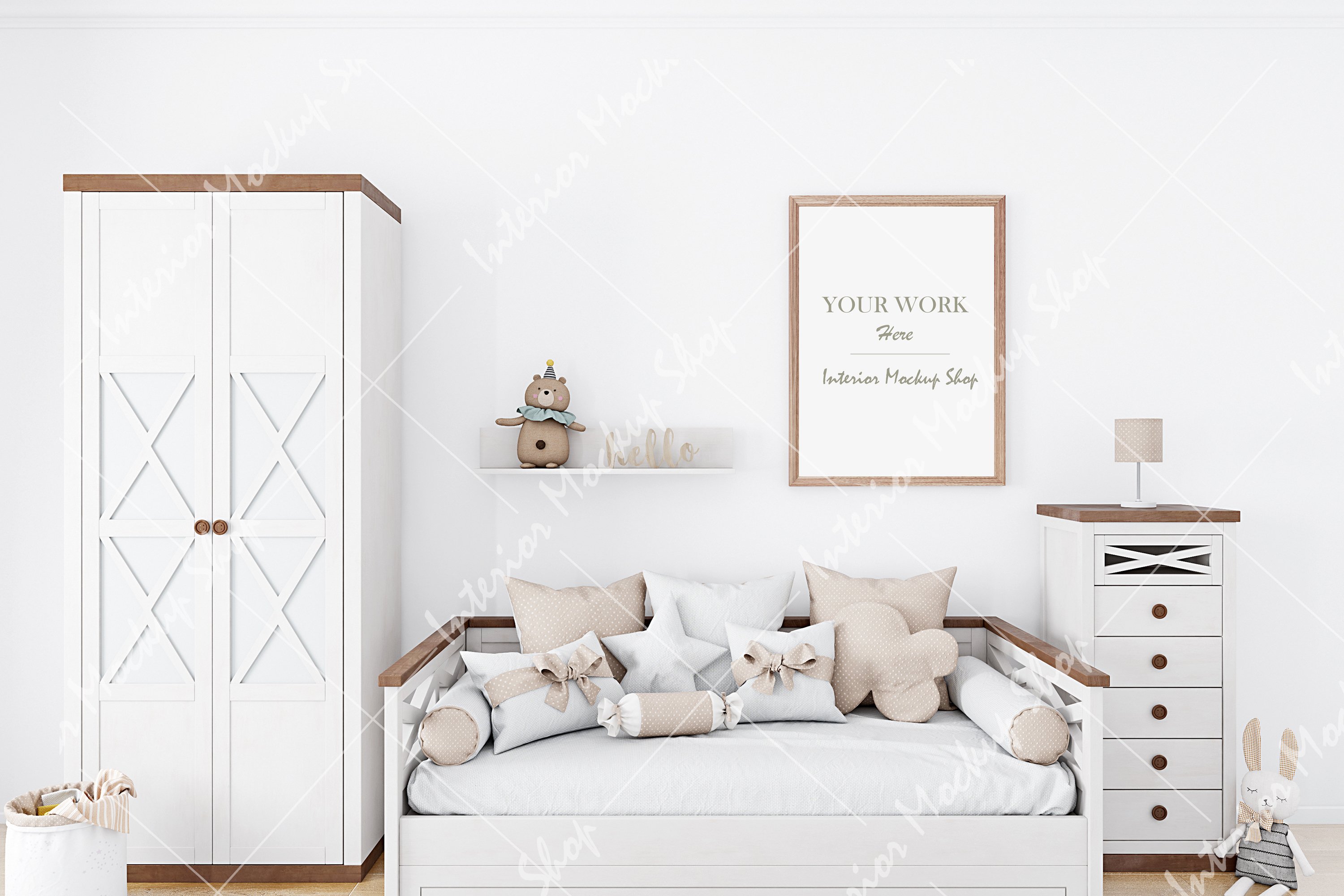 Download Frame Mockup A4 Kids Mockup Mockup In Interior 951125 Products Design Bundles PSD Mockup Templates