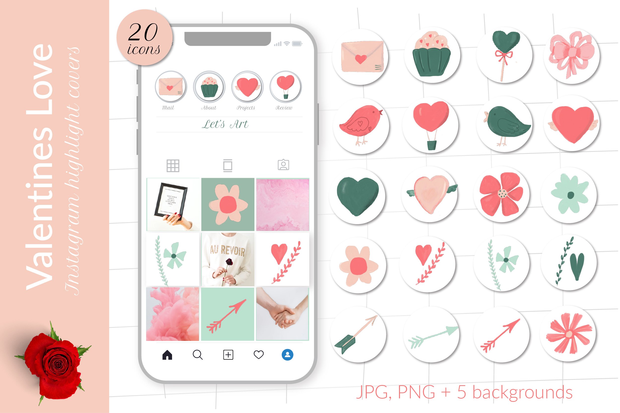 Download Love Valentine Romantic Instagram Highlight Covers 1115313 Instagram Design Bundles