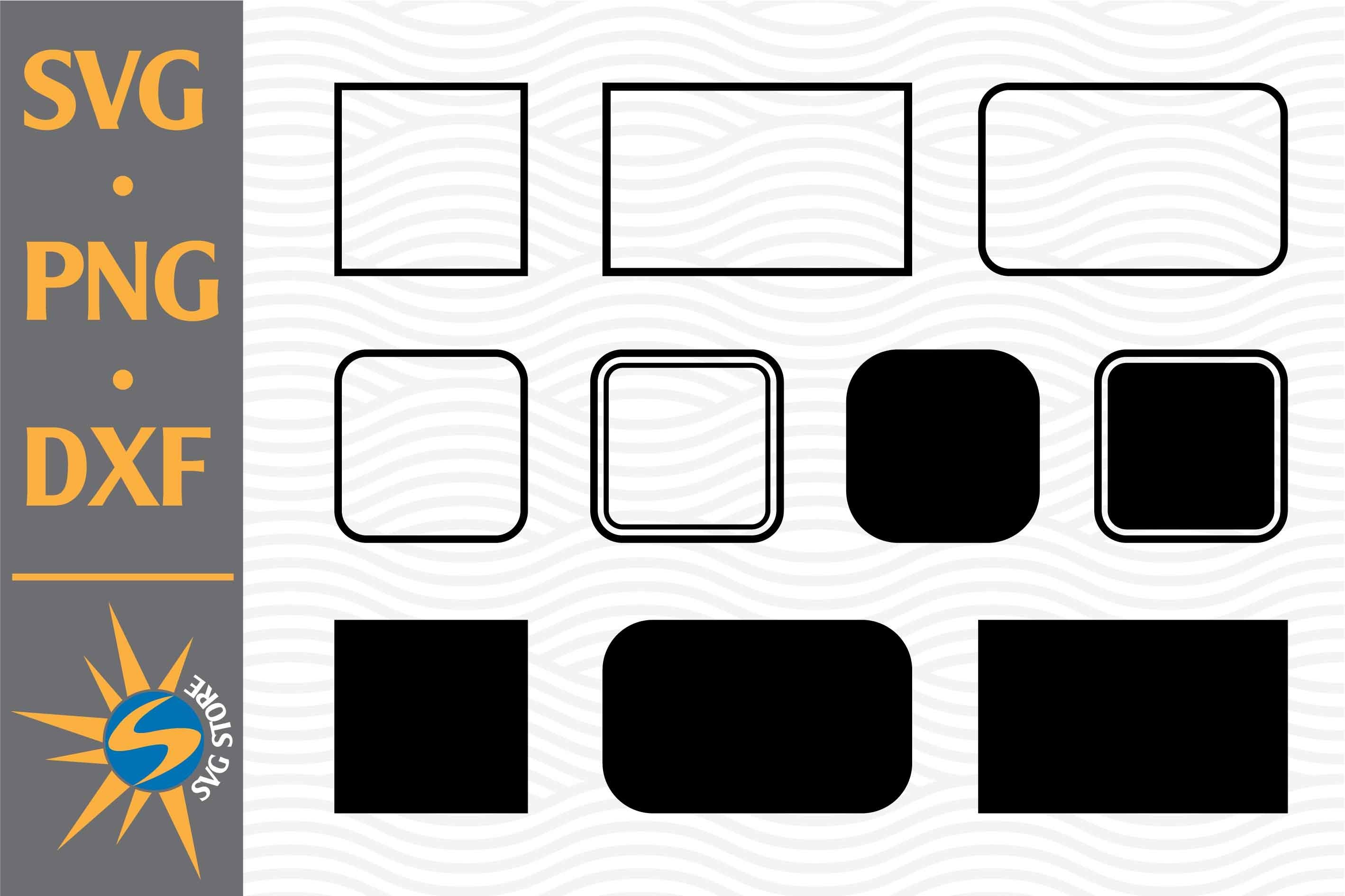 Rectangle Silhouette SVG, PNG, DXF Digital Files Include (909289) Cut