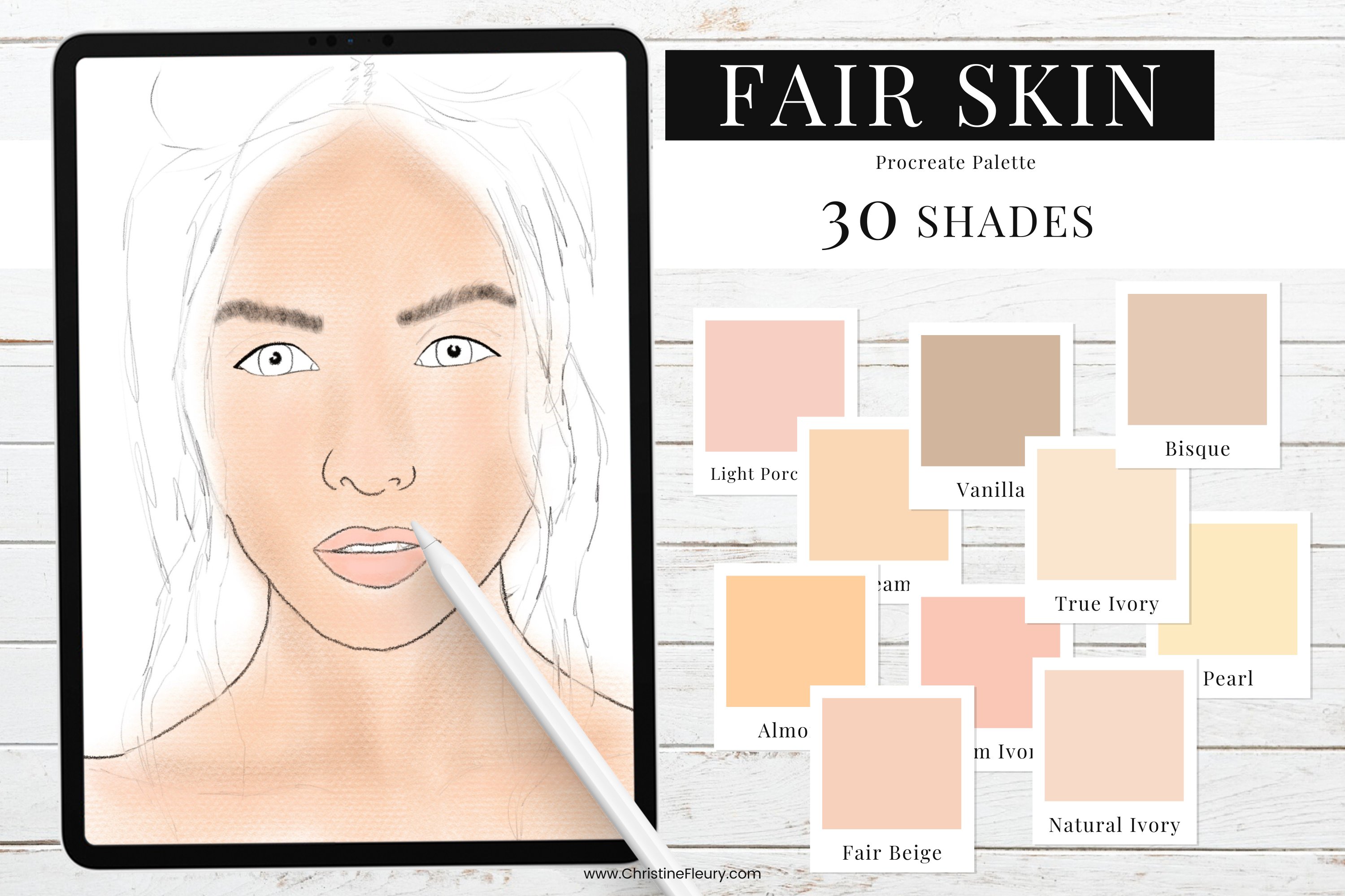 Procreate Color Palette Fair Skin Tones Procreate Design Bundles