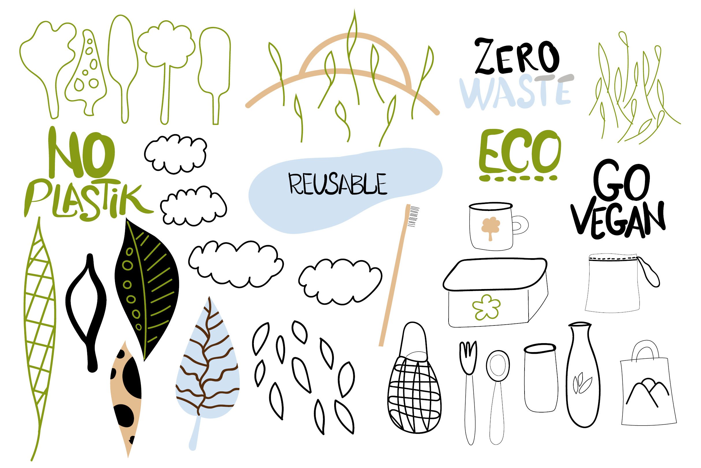 Zero waste (532963) | Illustrations | Design Bundles