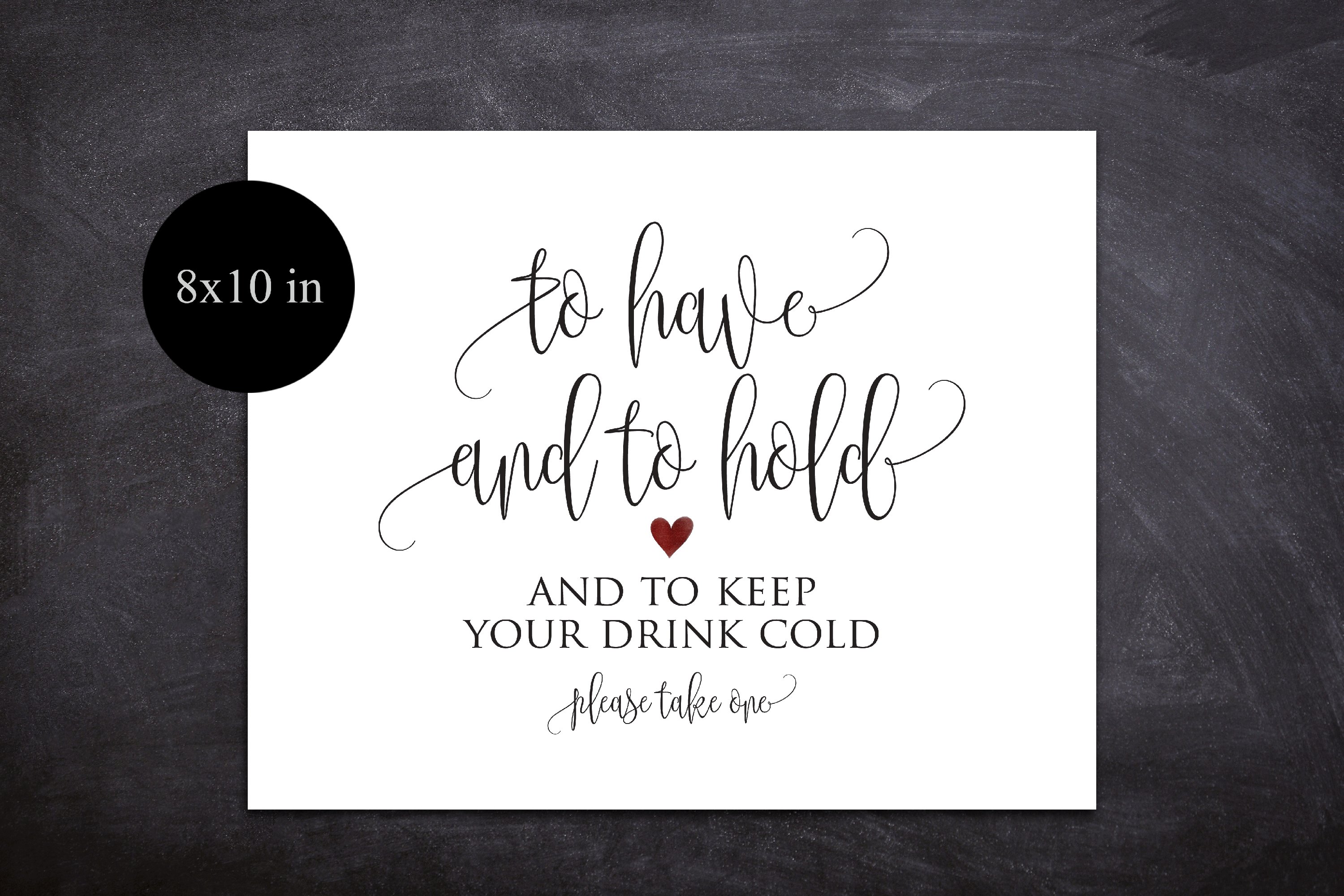 To Have and to Hold and to Keep Your Drink Cold (387934) Card and