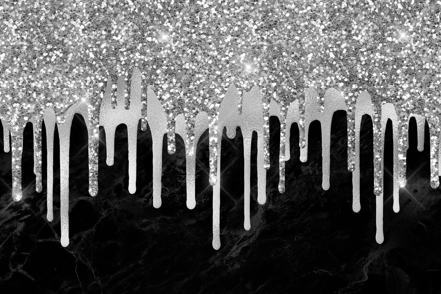 Dripping Silver Clipart (556321) Illustrations Design Bundles