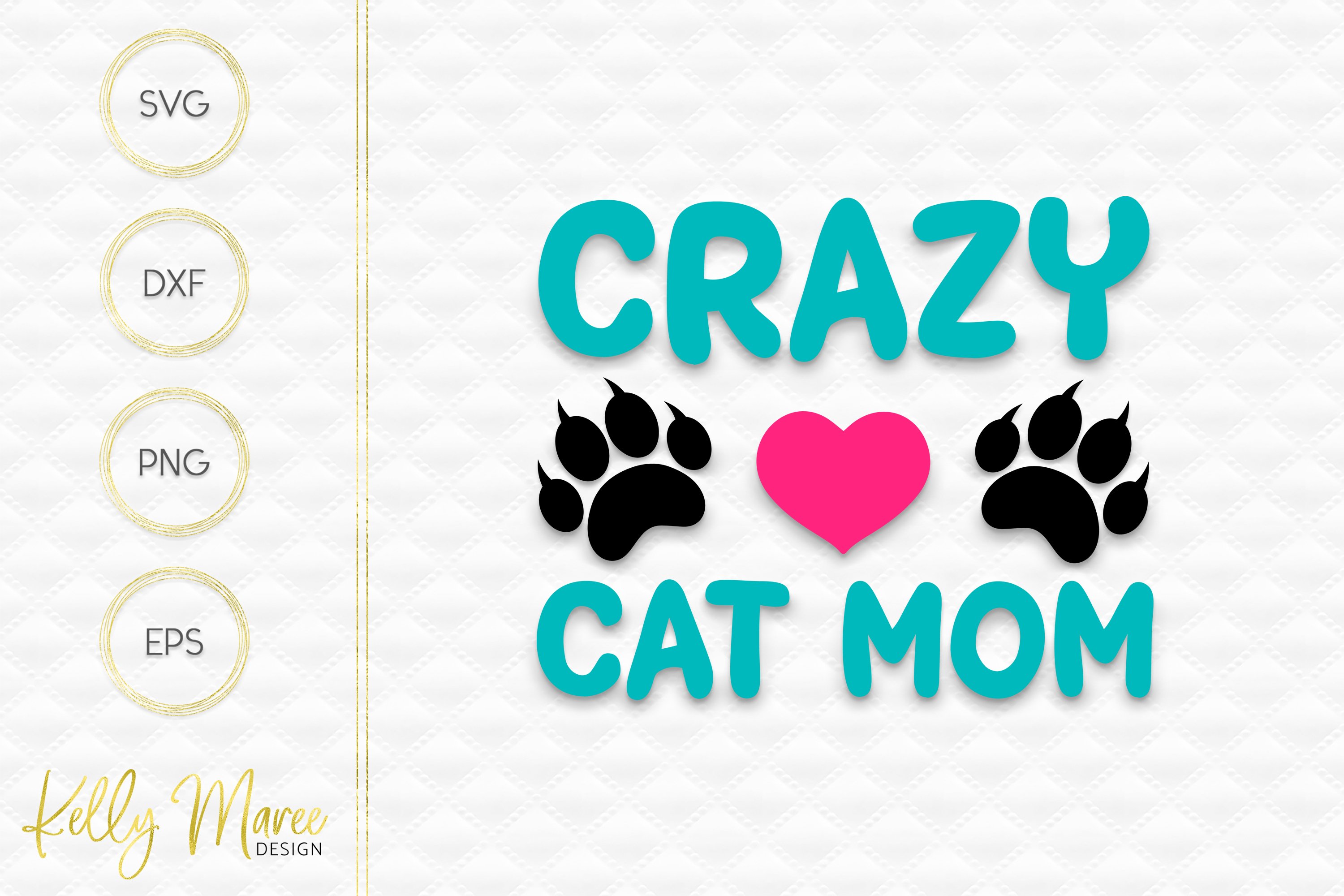 Crazy Cat Mom SVG File (287029) | SVGs | Design Bundles