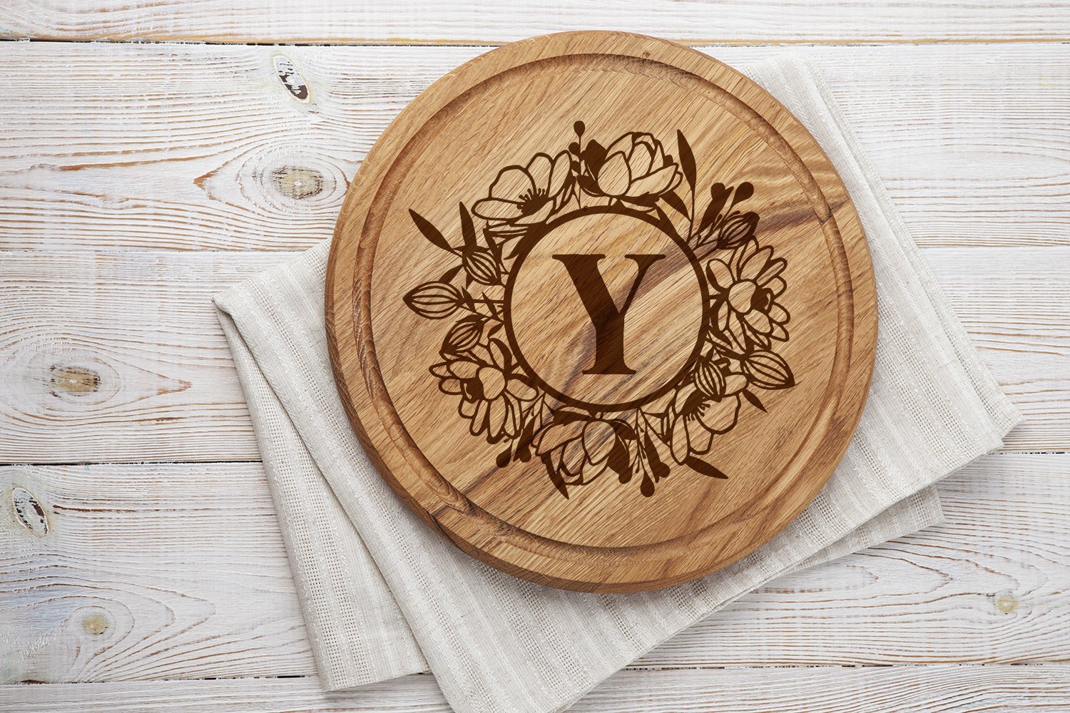 Download Floral Monogram Cut File 207066 Svgs Design Bundles