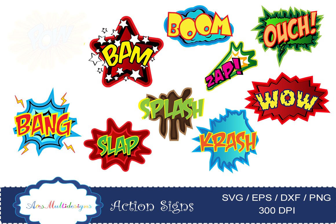 action signs svg vector clipart / action sign silhouette (44500 ...