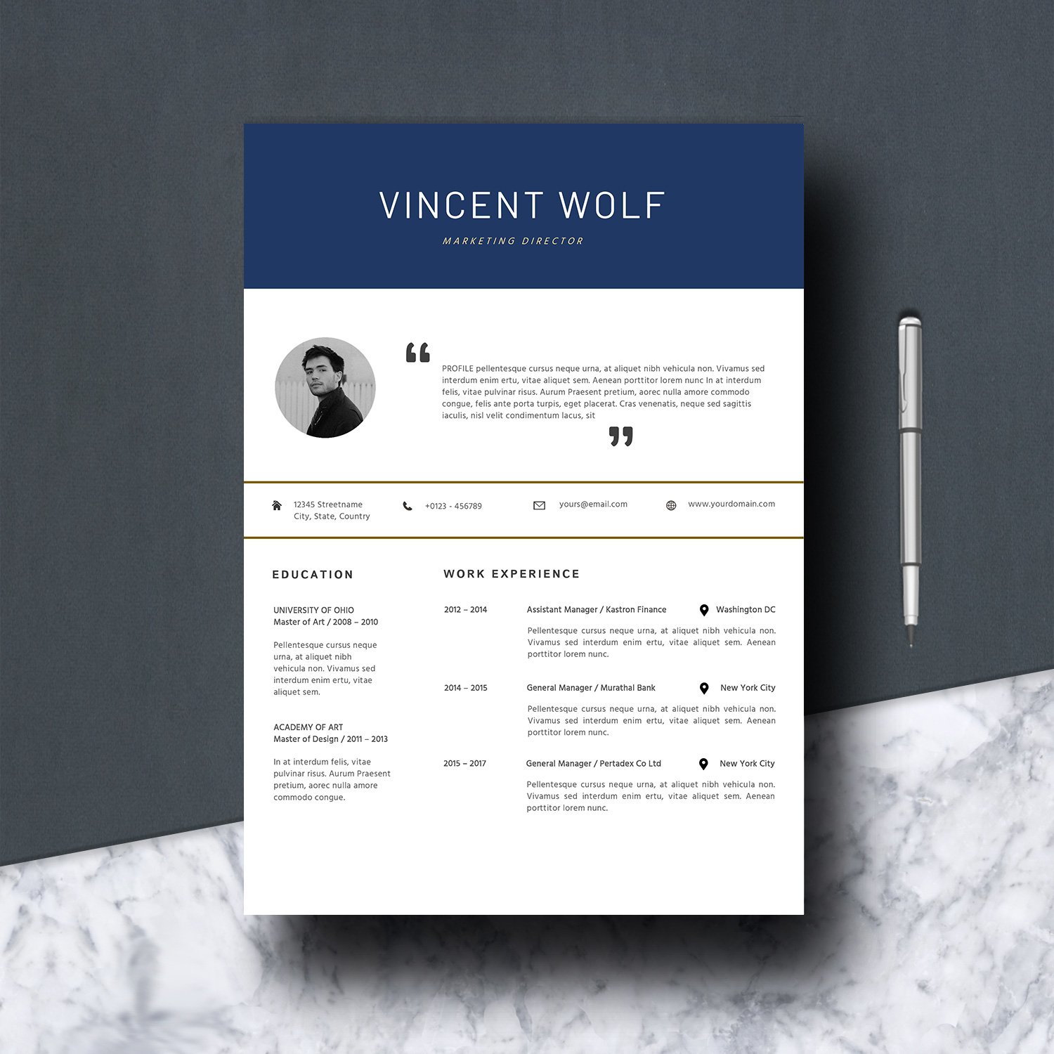 Clean 4 Pages Resume Template (11609) | Resume Templates | Design Bundles