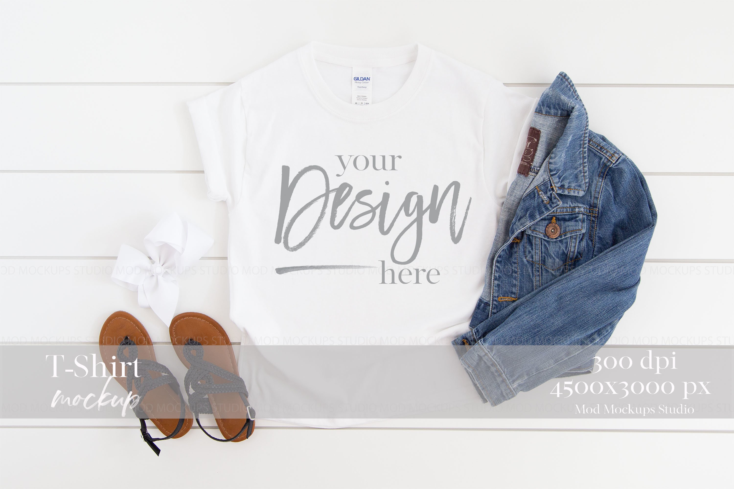 Download T Shirt Mock Up White 5000b Gildan Mockup 263883 Mock Ups Design Bundles
