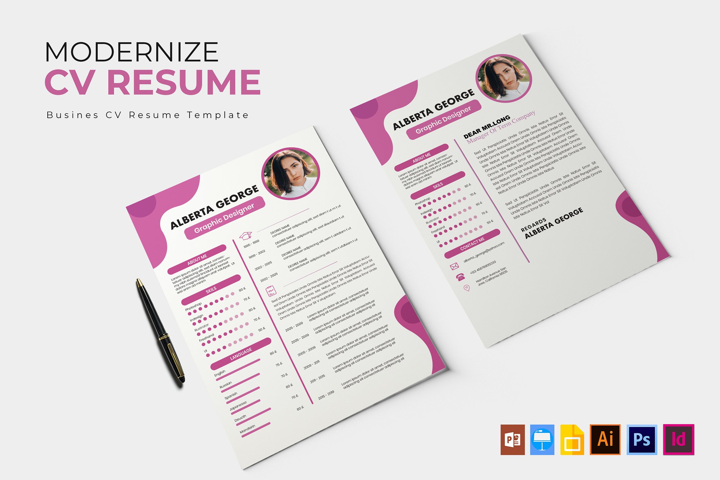 Modernize | CV & Resume (785313) | Resume Templates | Design Bundles