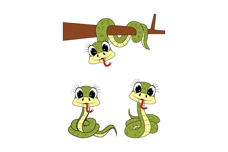 Cute Snake Cartoon 749574 Illustrations Design Bundles