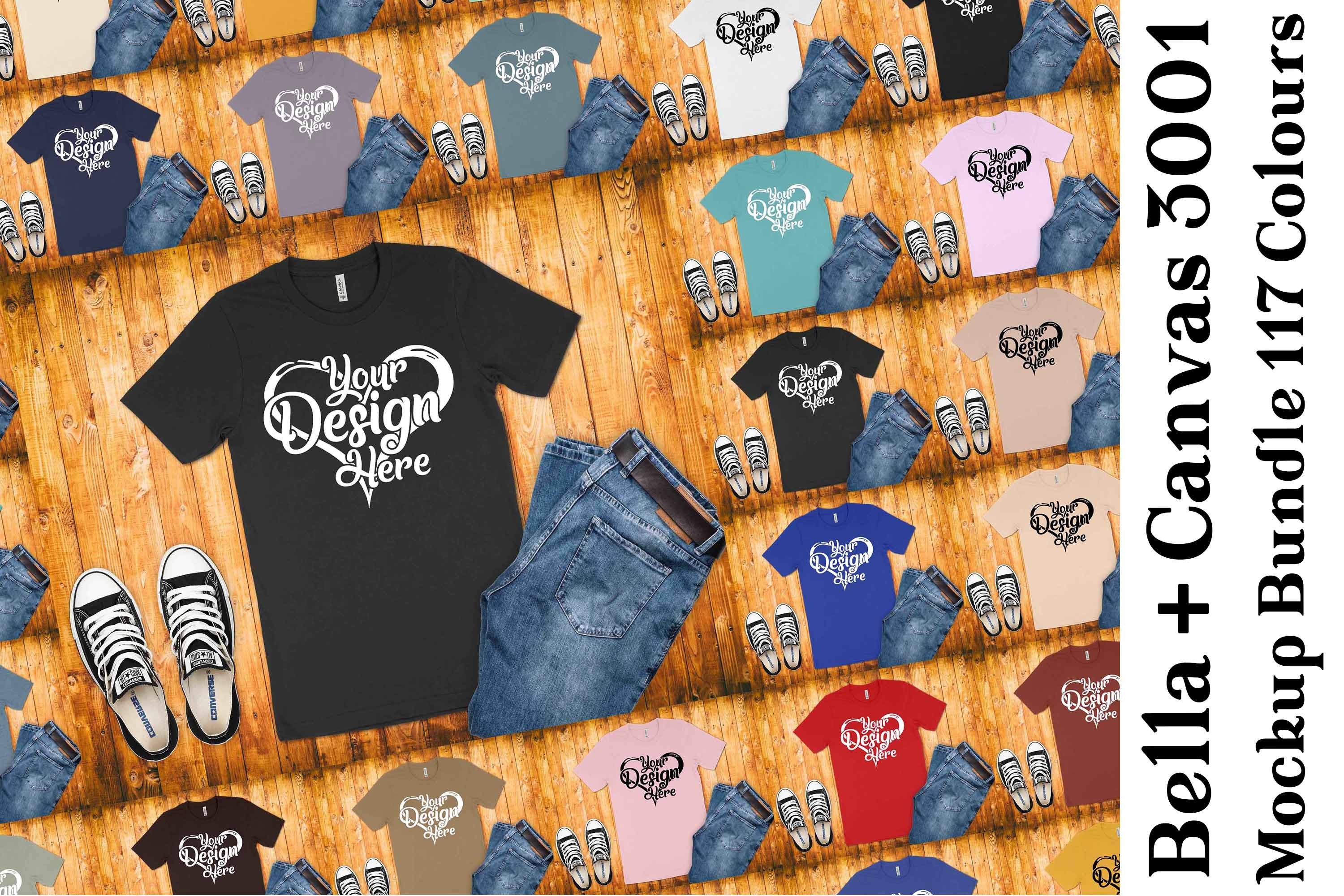 bella canvas 3001 mockup bundle