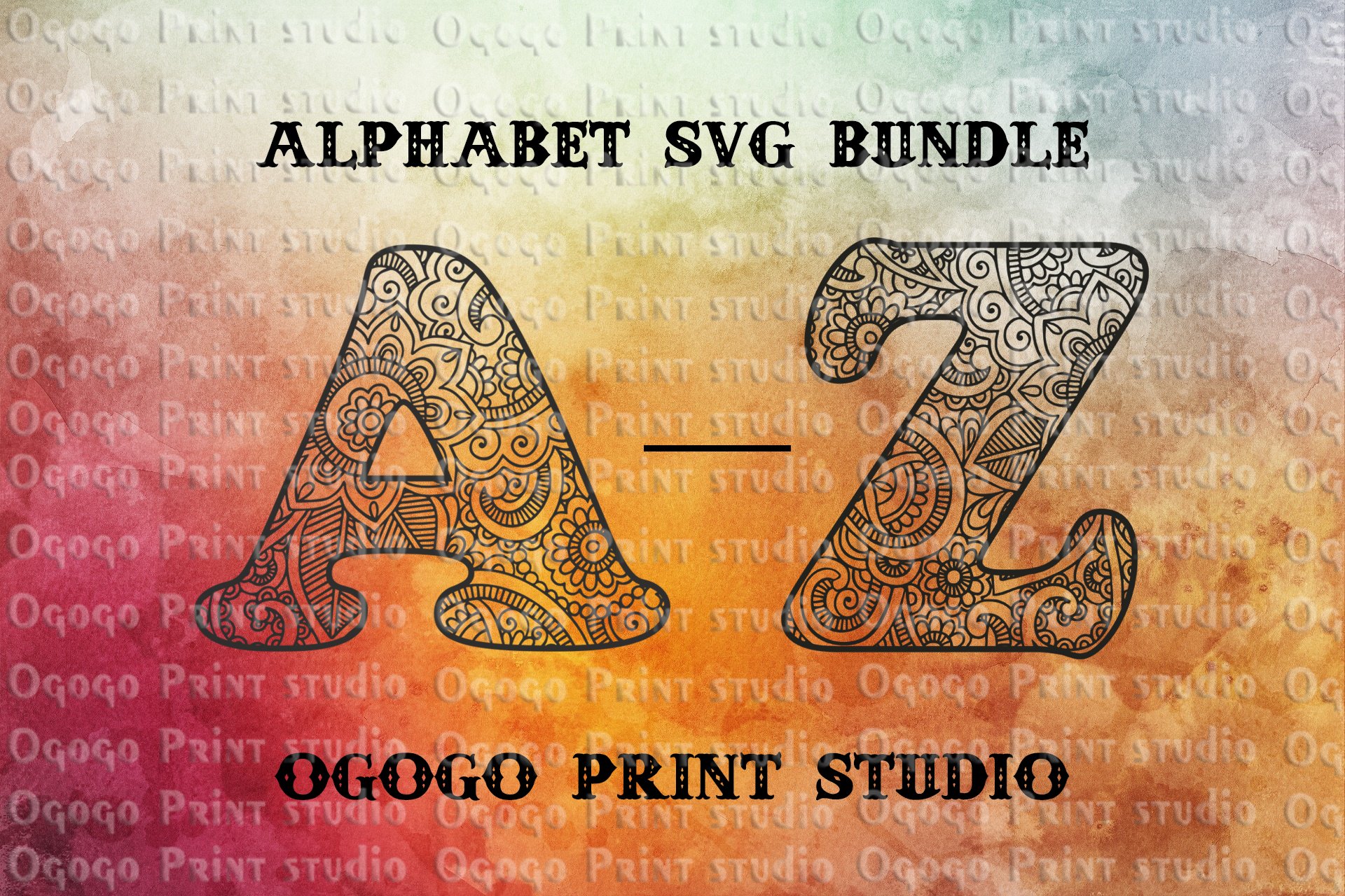 Alphabet Bundle SVG, Floral font, Letter Mandala svg (254272) | Cut