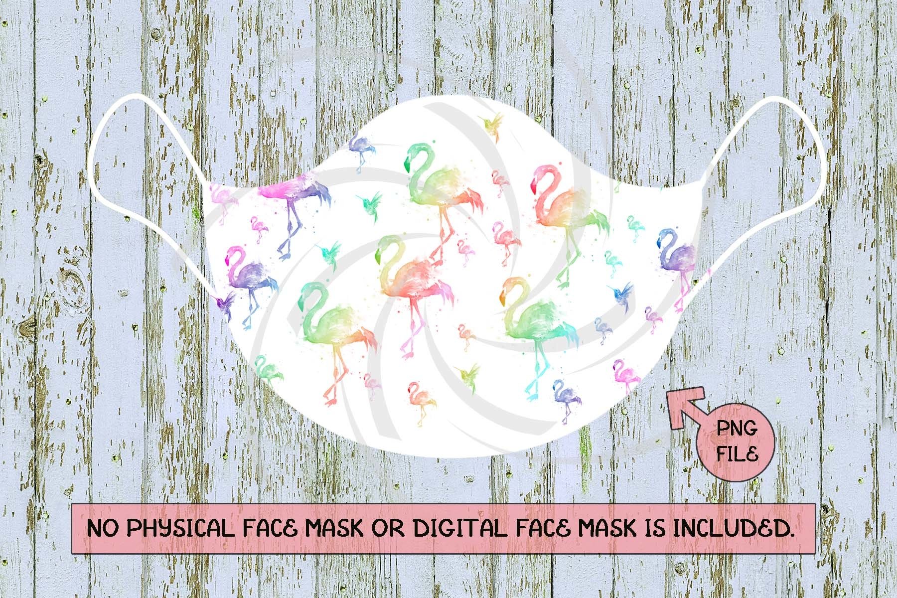 Flamingo face mask printable designs PNG, Girls Face mask (848905 ...