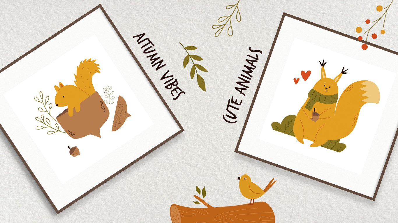 Cute forest animals. Seamless patterns, tags, posters (833617 ...
