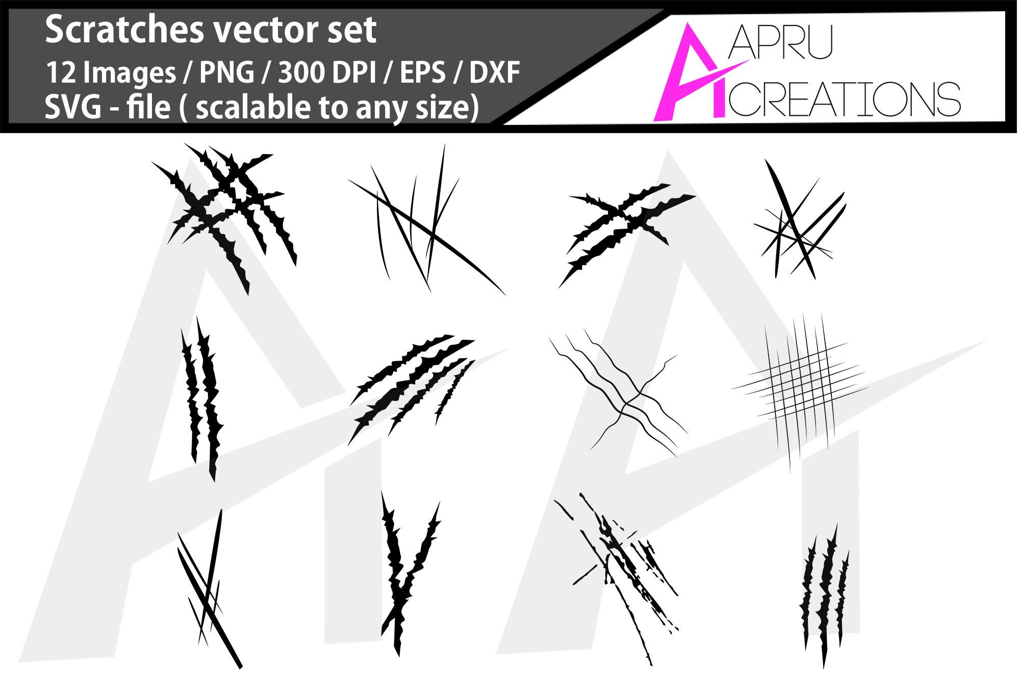 scratches silhouette / scratches svg (815909) | Illustrations | Design ...