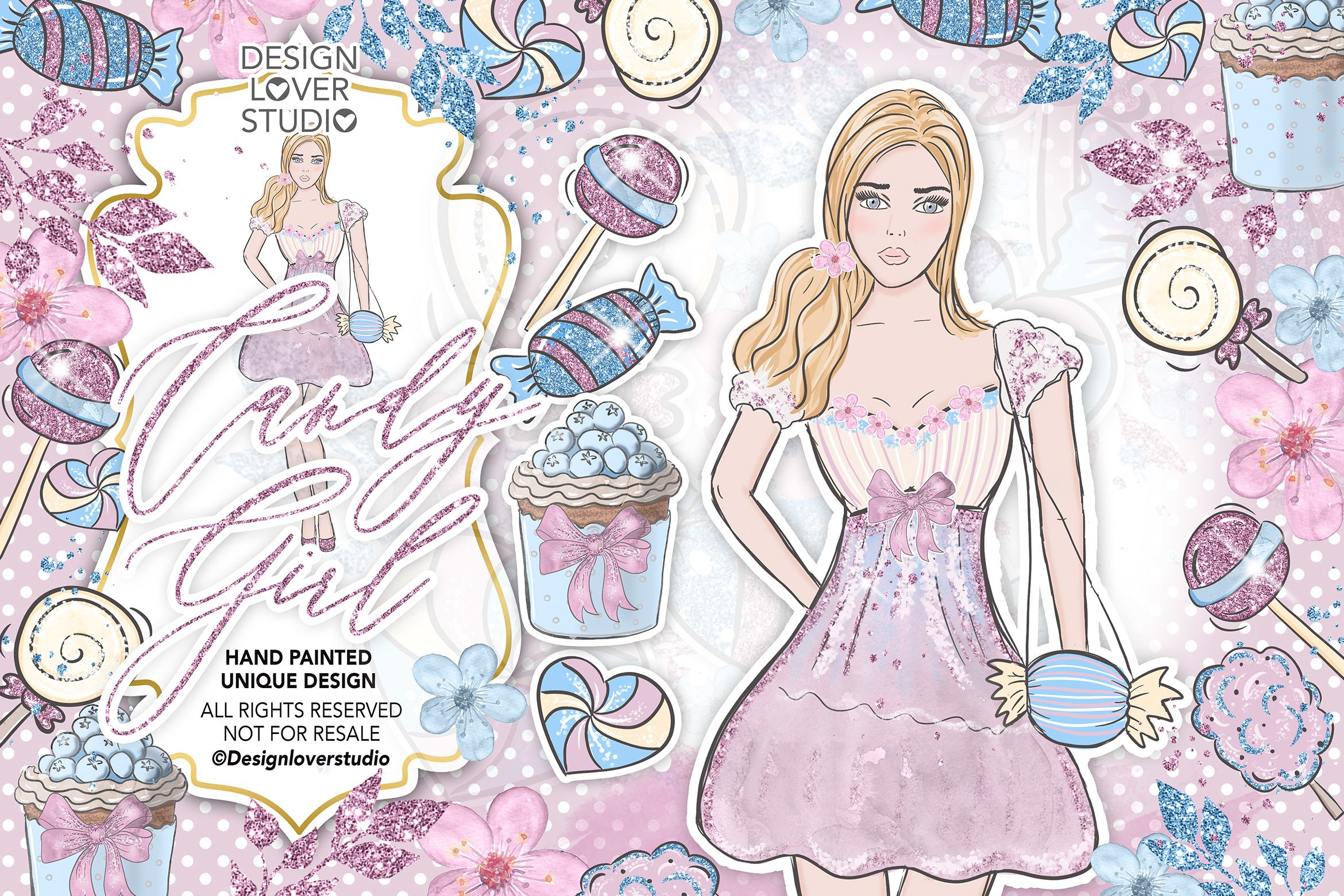 Candy Girl design (261857) | Illustrations | Design Bundles