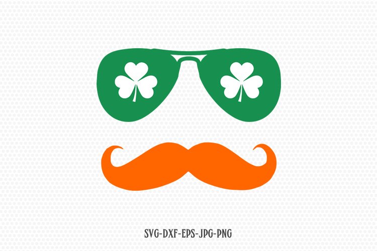 St Patrick/'s Day Digital Download for Cricut and Silhouette Mustache SVG File includes svg, eps,png file formats