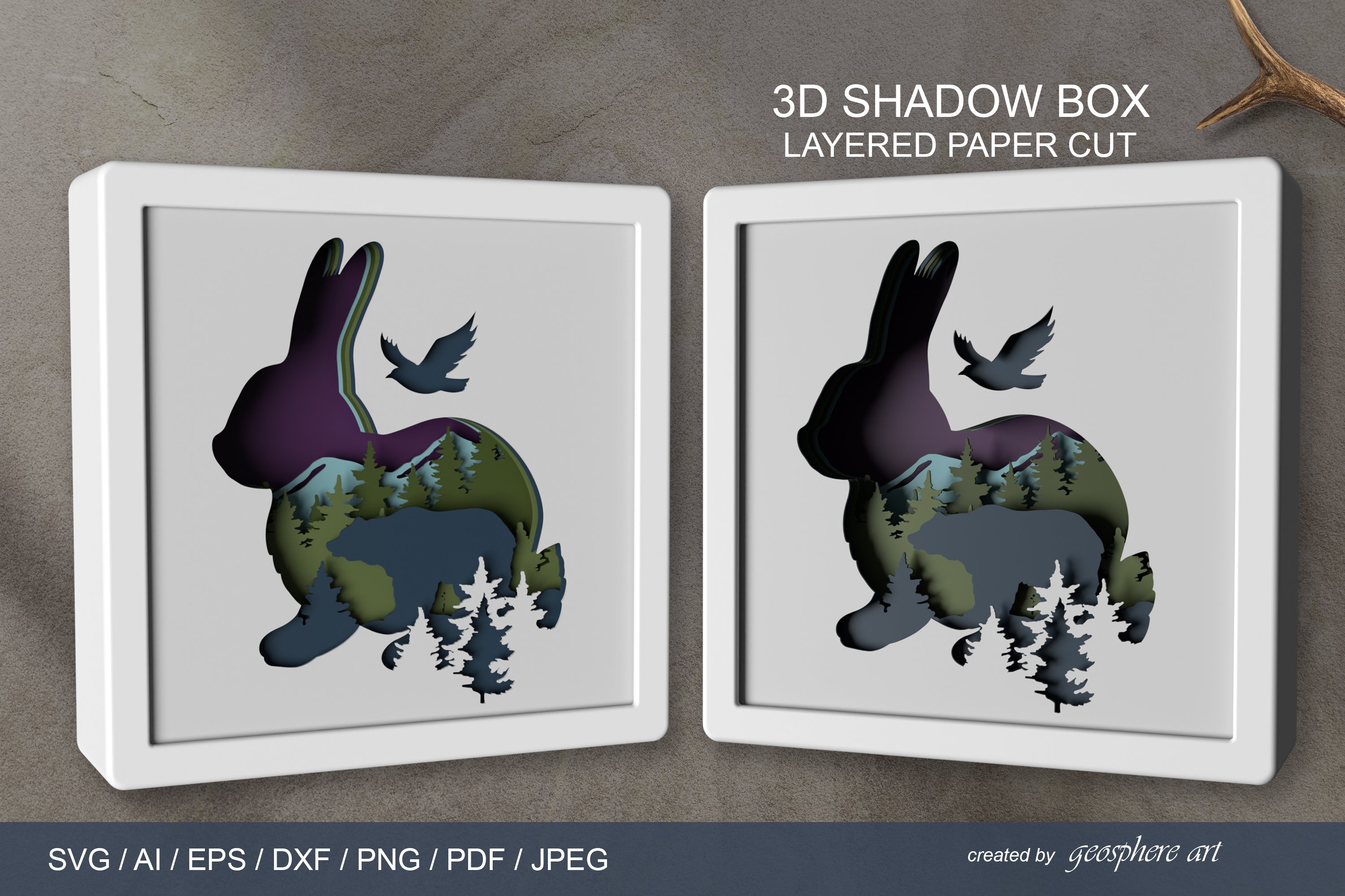 Rabbit-PaperCutting-様 Folded Metal Bunny - Make: