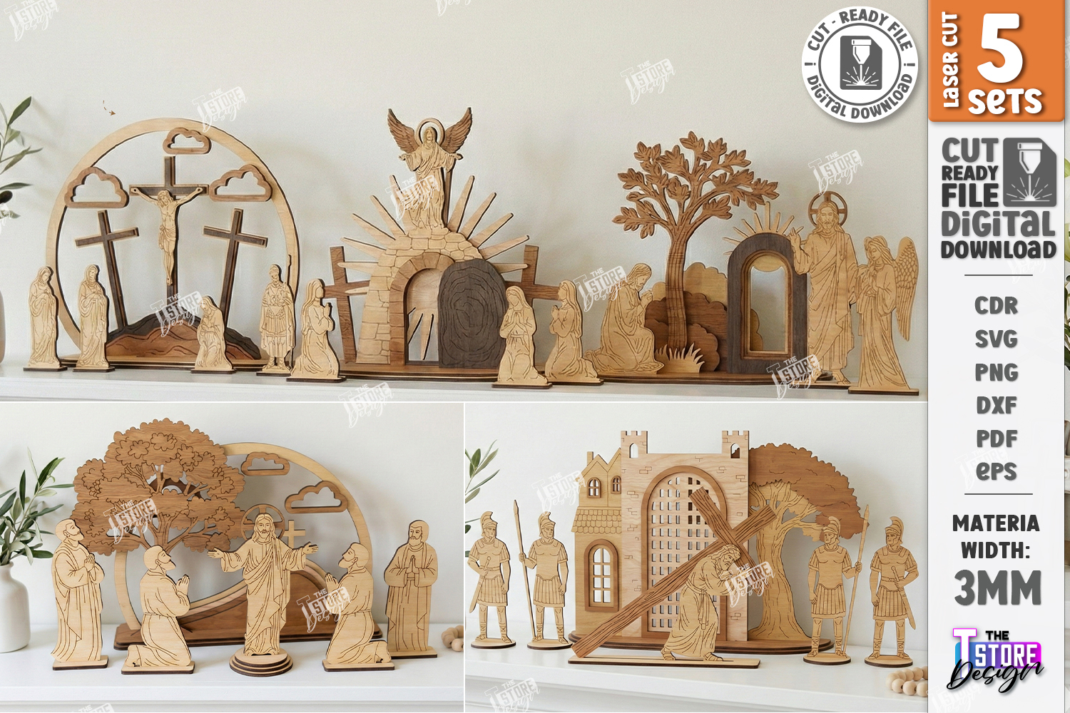 Easter Resurrection Scene Laser Cut Bundle | Holy (6601400)