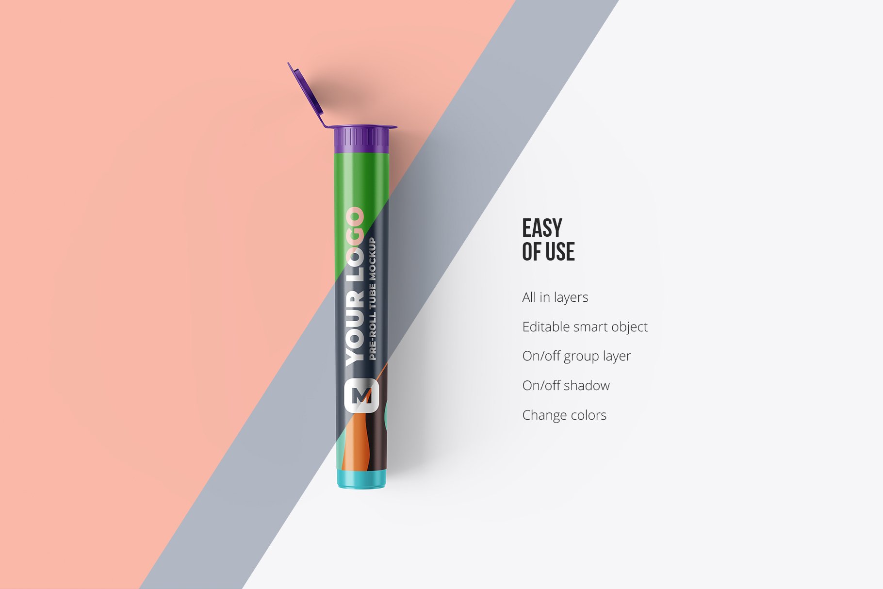 Pre Roll Tube Mockup (890530) | Products | Design Bundles
