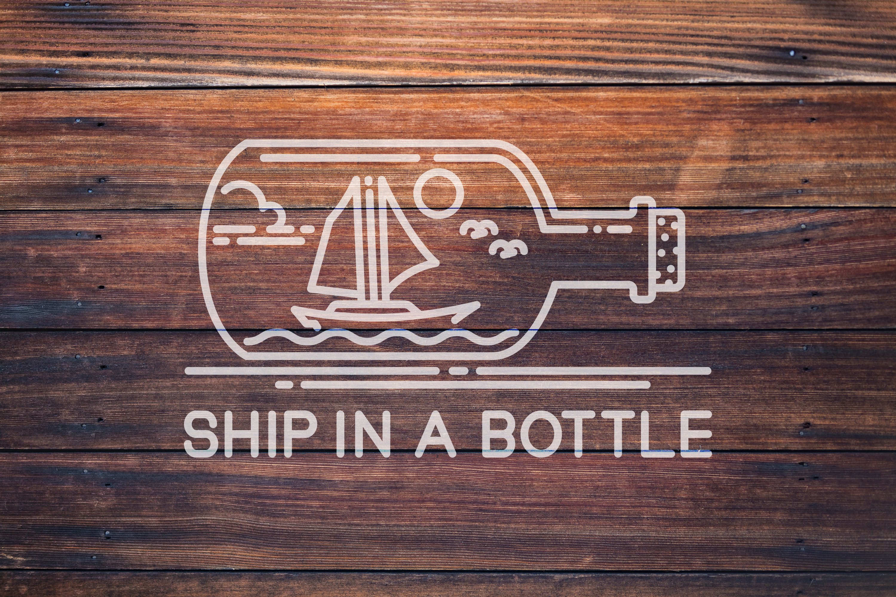 ship in a bottle (937808) | Illustrations | Design Bundles