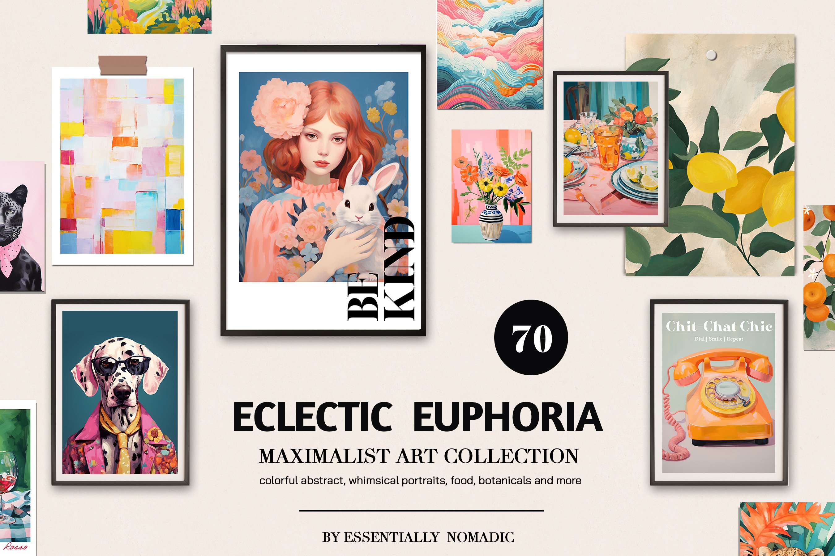 Eclectic collection of wall art prints for Home decor
