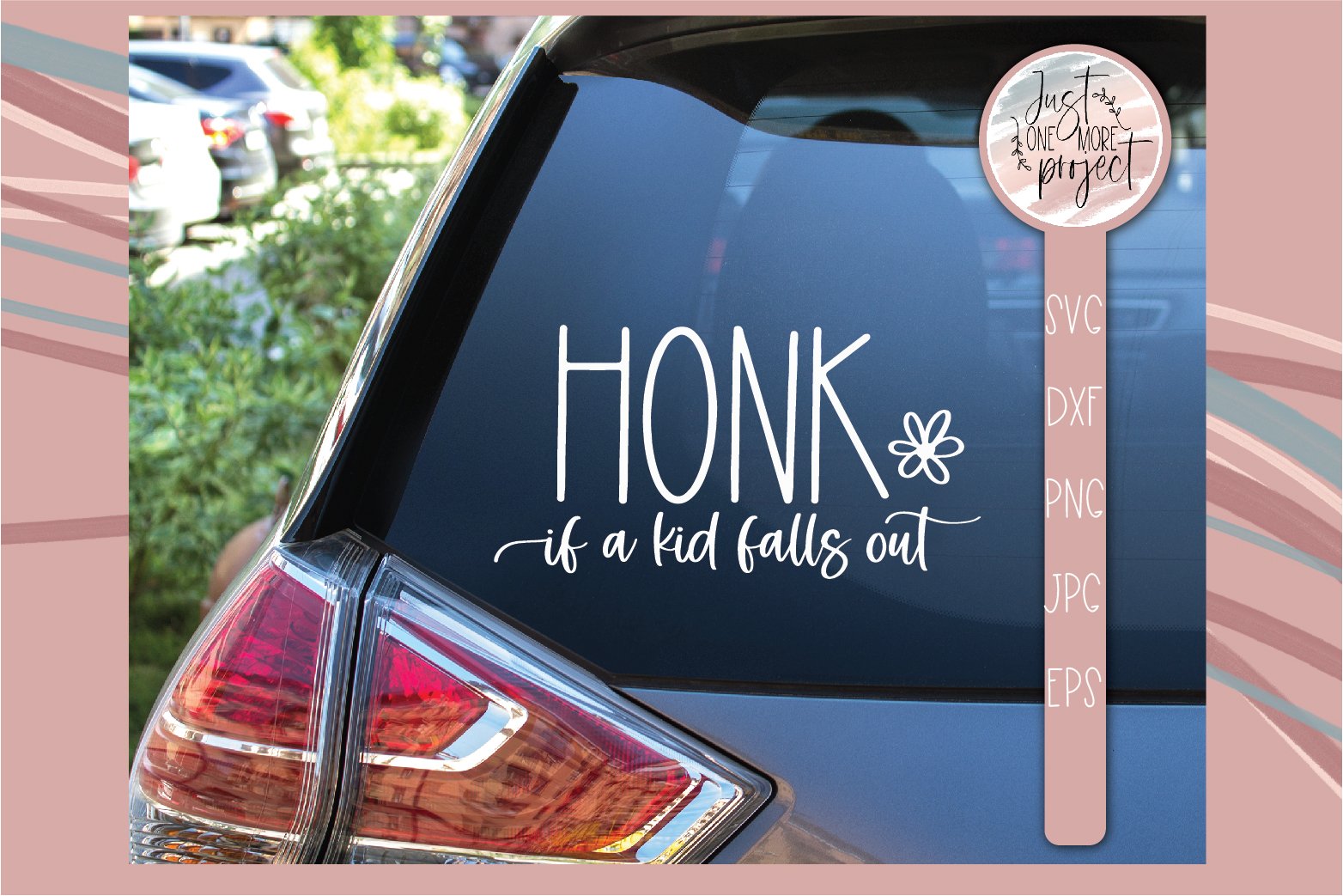 Adesivo Paraurti 'Honk If A Kid Falls Out' | 2 Pezzi 15 Cm In Vinile Resistente