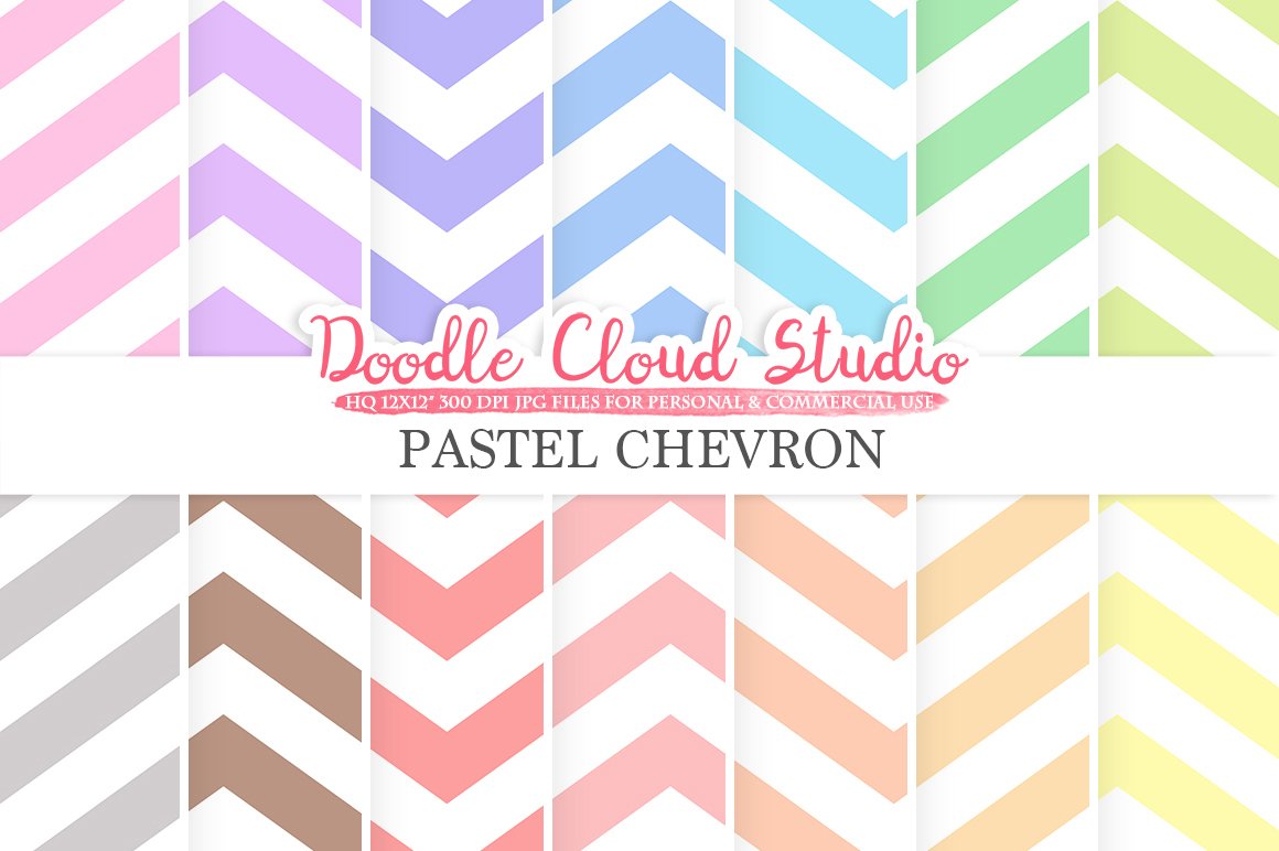 Pastel Chevron Pattern Background
