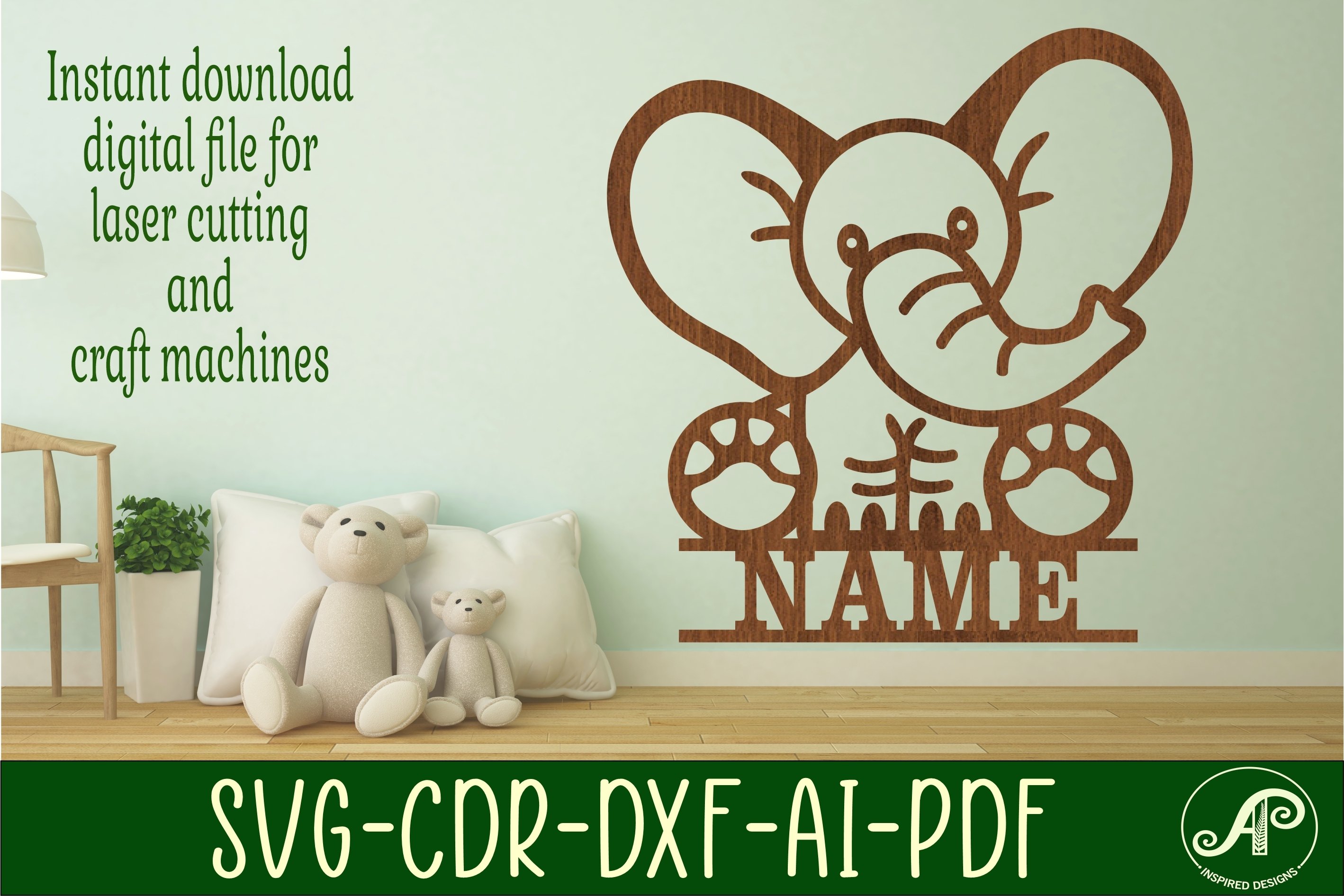 thumbnail image 2 of 400 Personalized Cute Elephant Return Address Labels – 1/2 X 1 3/4 Inches 2 of 2